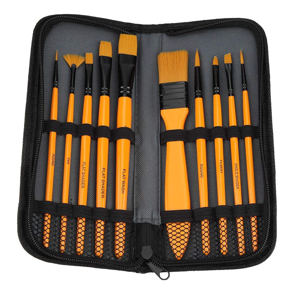 Premium Watercolor Brush Set - Nylon Hair Paint Brushes for Canvas, Gouache & Acrylic Painting - Professional Artist & Student Water-Based Coloring Tools - Perfect for Studio, Classroom & Outdoor Sketching