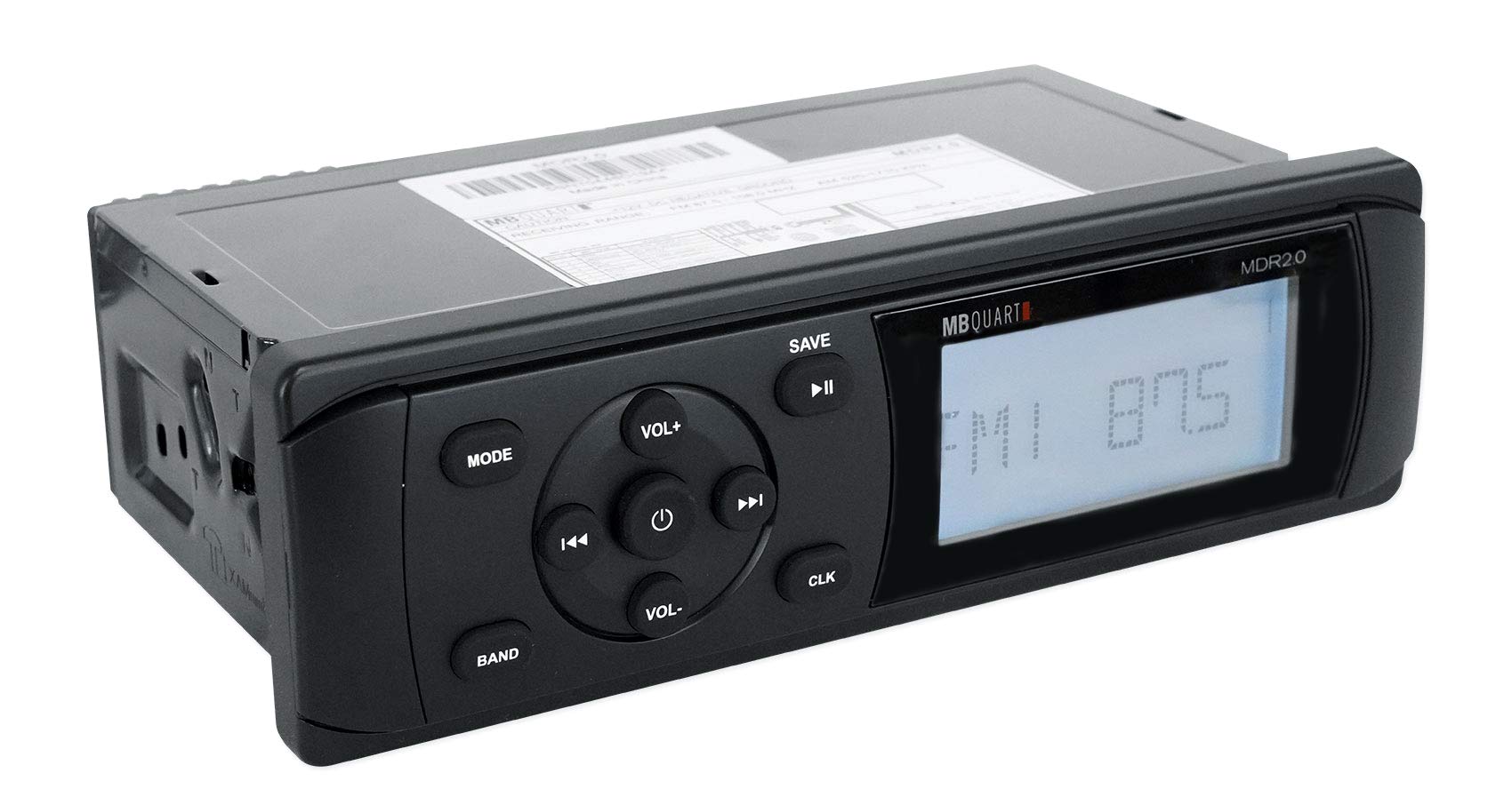 MB Quart MDR2.0 1-Din Marine Bluetooth Stereo with USB/AUX & (2) 6.5