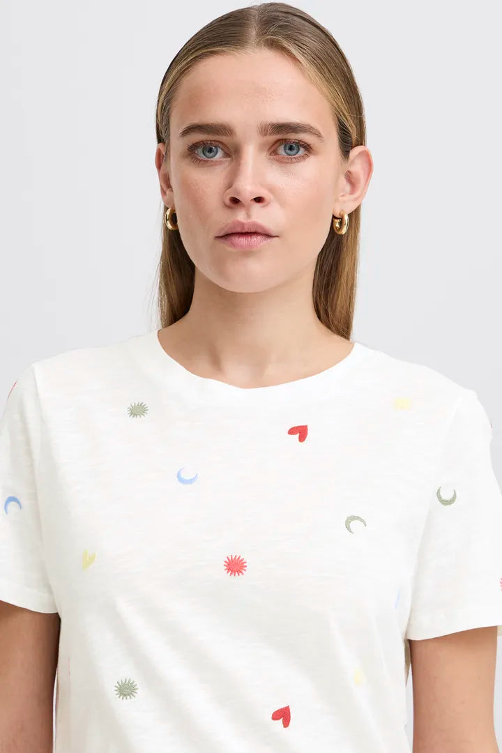 Mindy T Shirt - Cloud Dancer Graphic Tee for Women | Soft Cotton Casual Shirt | Perfect for Everyday Wear, Music Festivals & Street Style