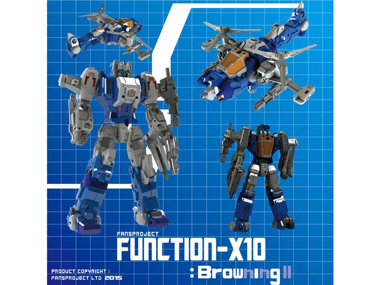 FansProject Function X-10 Browning II 6-Inch Collectible Action Figure - Highly Articulated Robot Toy for Display & Play - Perfect for Collectors & Transformers Fans