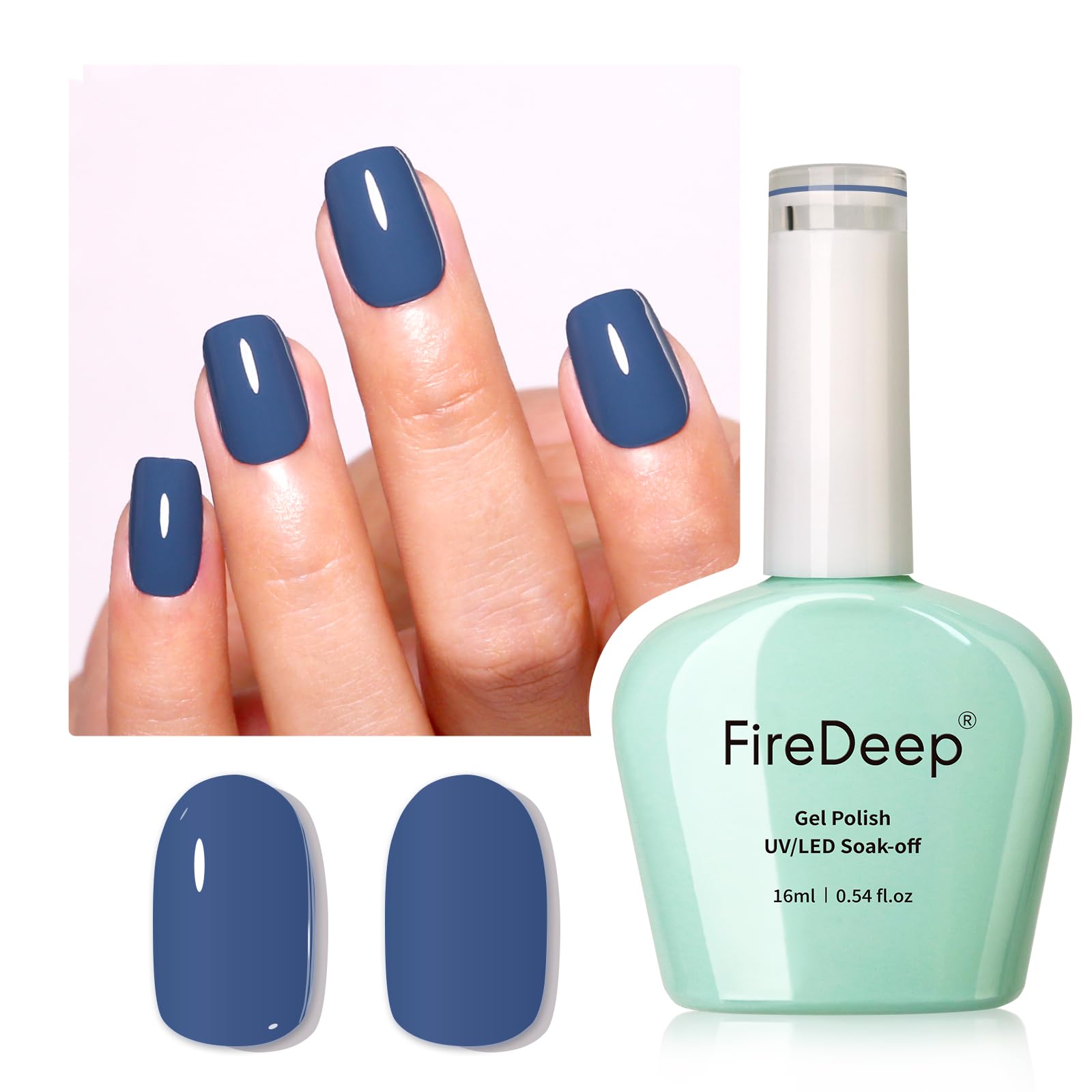Blueberry Blue UV LED Gel Nail Polish - 0.54oz Salon Quality for Home Manicure | Fall/Winter Nail Art