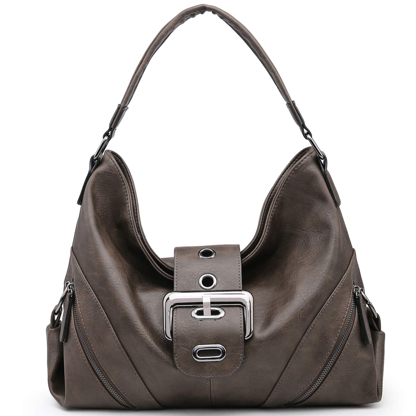 VONMAY Women's Large Hobo Shoulder Bag - Stylish Buckle Design Satchel Tote Purse for Work, Travel & Everyday Use