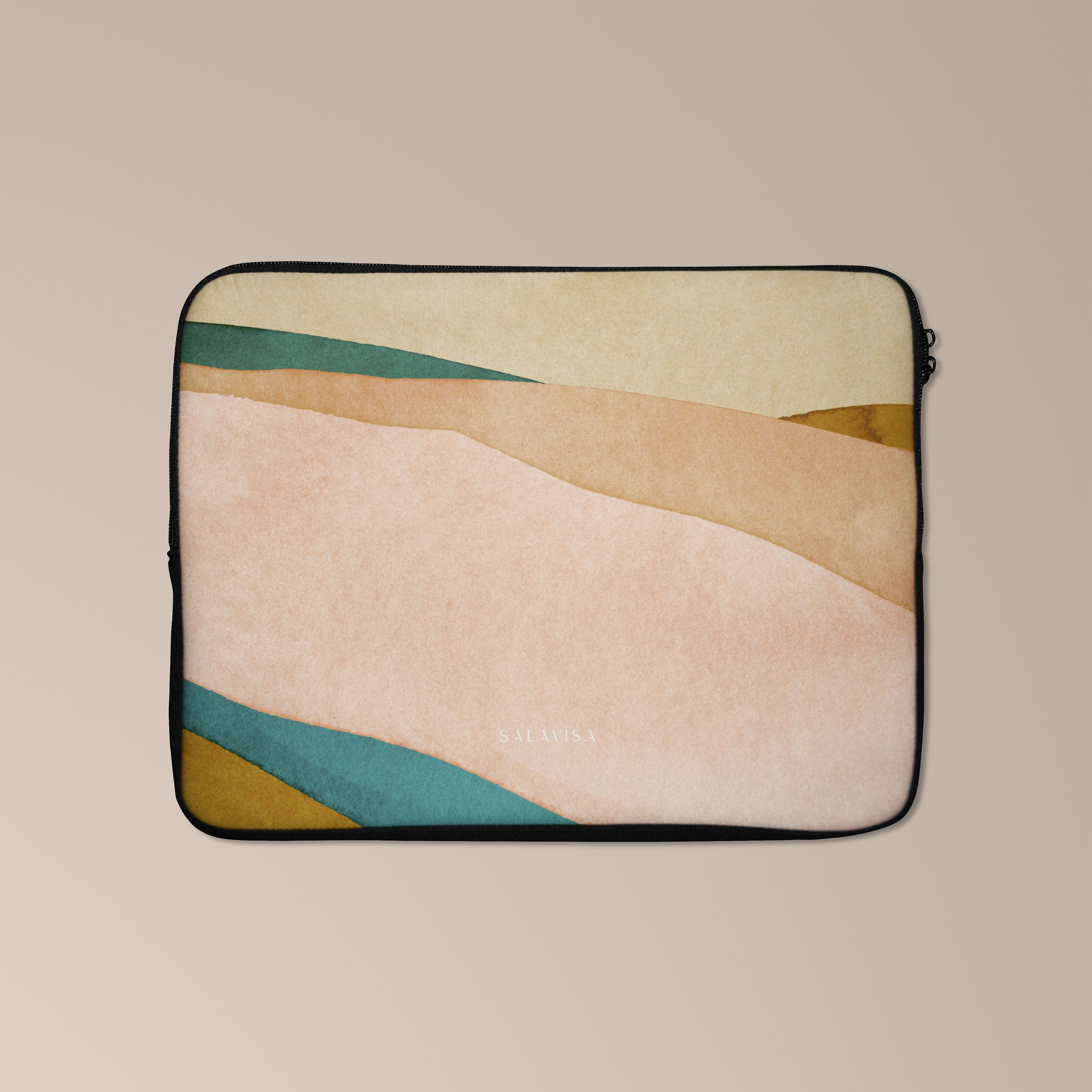 Pink Tranquil Mist Laptop Sleeve - 13 Inch Laptop Case with Soft Cushioning, Water-Resistant & Stylish Design for MacBook, Notebook - Perfect for Work, Travel & School Accessories