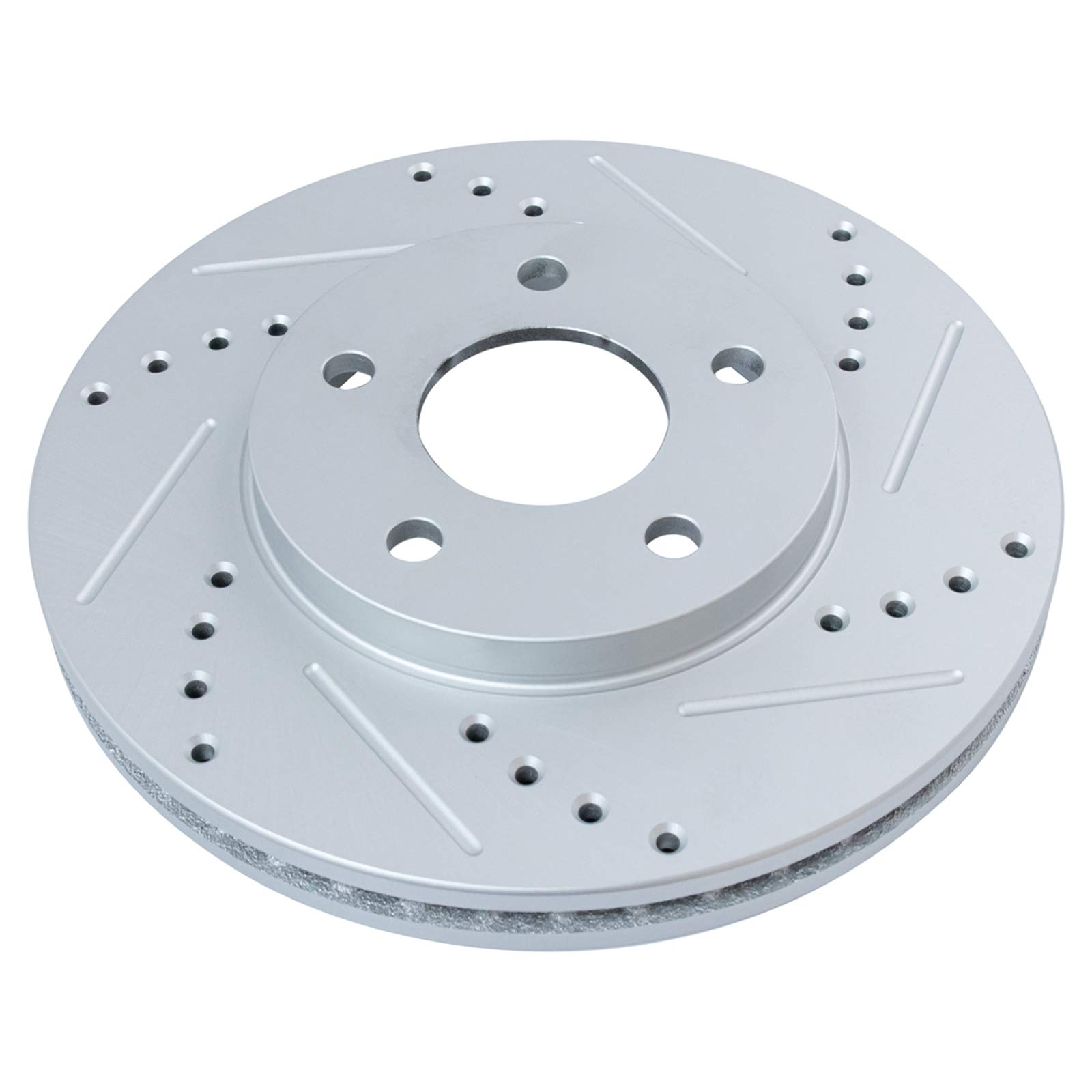 TRQ Front Performance Brake Pad & Rotor Kit - Semi-Metallic Vented Premium G-Coated - Compatible with 2008-2011 Chevrolet HHR - Perfect for Daily Driving & High-Performance Braking