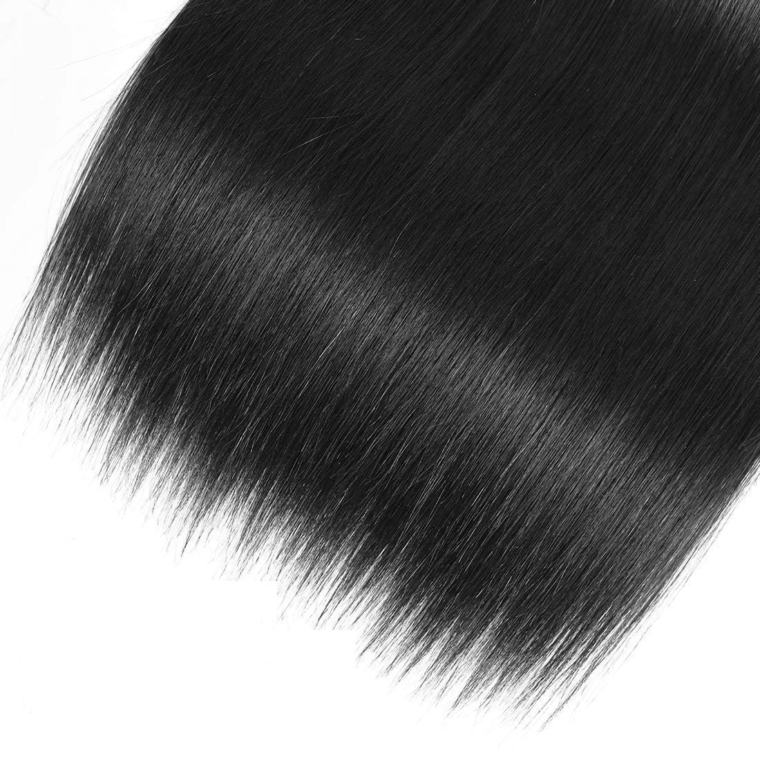 Vanlov 100% Unprocessed Brazilian Remy Human Hair Extensions - 18/20/22/24 Inch Straight Virgin Hair Bundles with Natural Wave & Double Weft for Black Women | Perfect for Daily Styling, Special Occasions & Salon Use