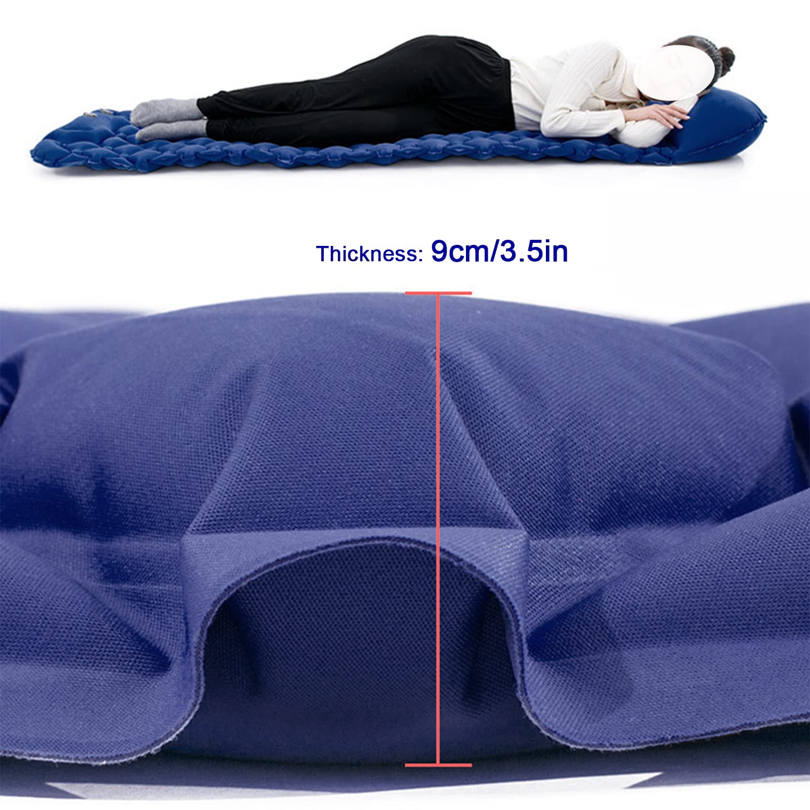 2 Person Camping Sleeping Pad with Air Pillow - Portable Inflatable Air Mattress for Backpacking, Hiking & Outdoor Adventures - Waterproof & Lightweight for Tent Camping