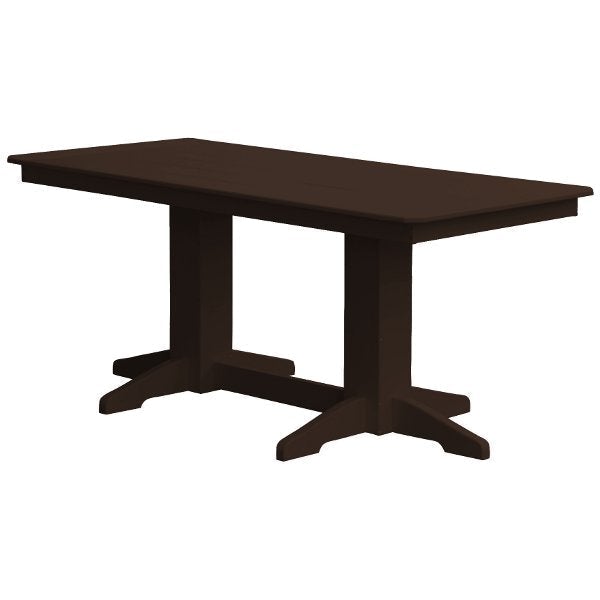 Eco-Friendly Recycled Plastic Rectangular Dining Table - Sustainable Outdoor/Indoor Furniture for Patio, Garden & Small Space Dining