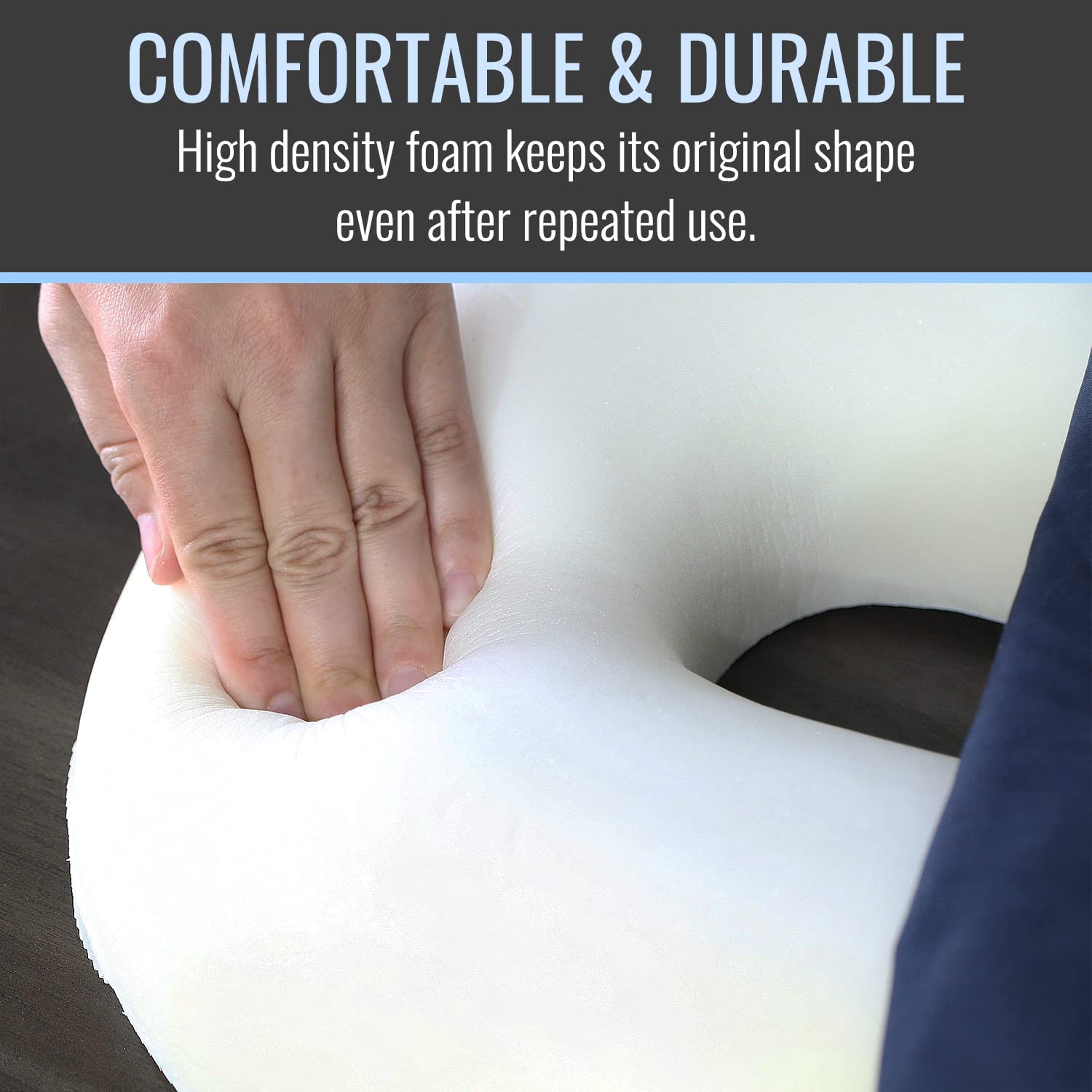 DMI Donut Pillow for Tailbone Pain Relief - Hemorrhoid, Pregnancy & Post-Surgery Cushion - 16