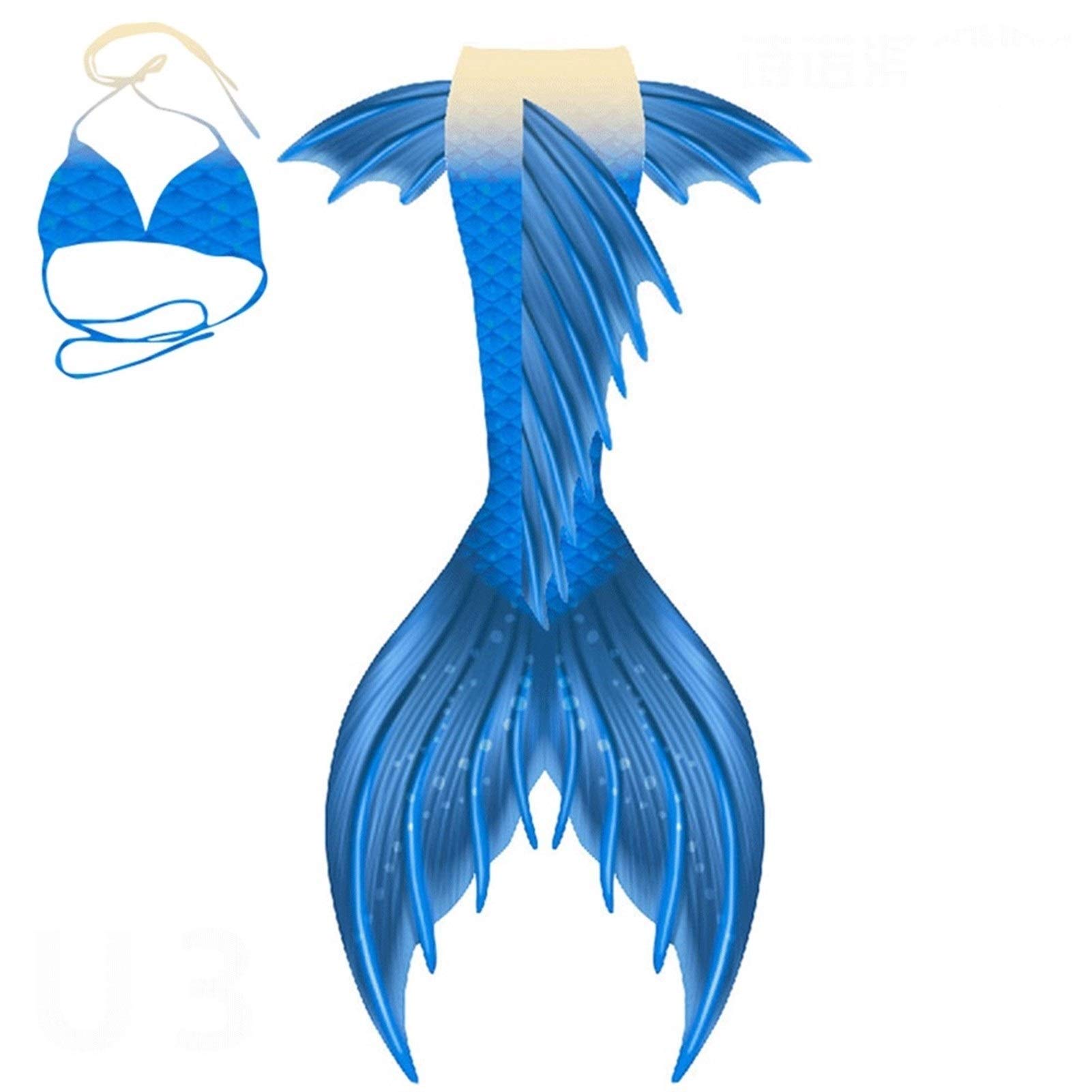 **Custom Mermaid Tail Swimsuits for Girls & Boys - XCJ Monofin Bathing Suit for Swimming, Costume Fun & Underwater Play (Style-J, Size L-Tailored) - Perfect for Pool Parties, Beach Trips & Fantasy Dress-Up**