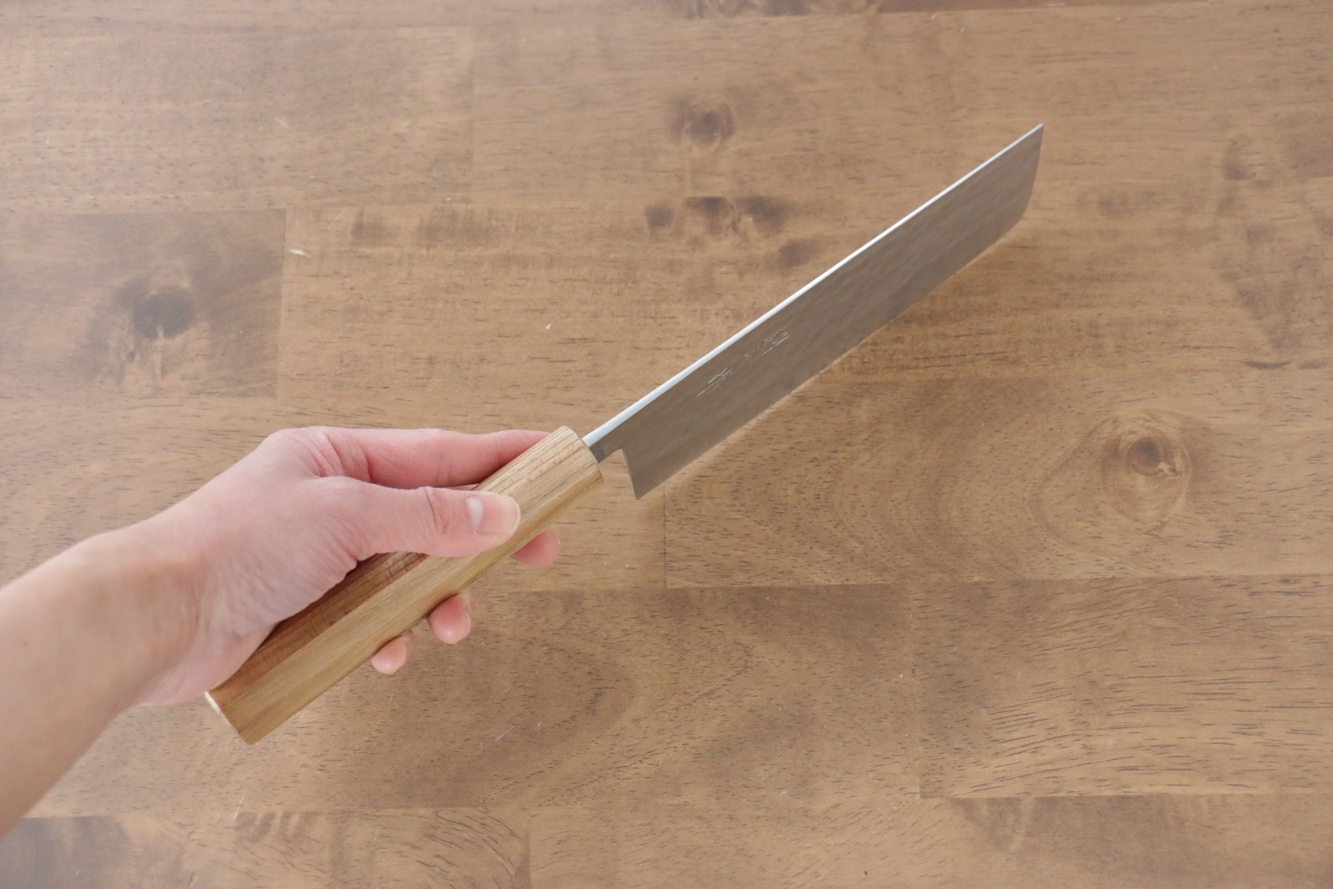 Premium Kunihira VG1 Hammered Nakiri Knife 165mm - Japanese Enju Wood Handle - Professional Chef & Home Cooking Vegetable Chopper - Perfect for Slicing, Dicing & Meal Prep
