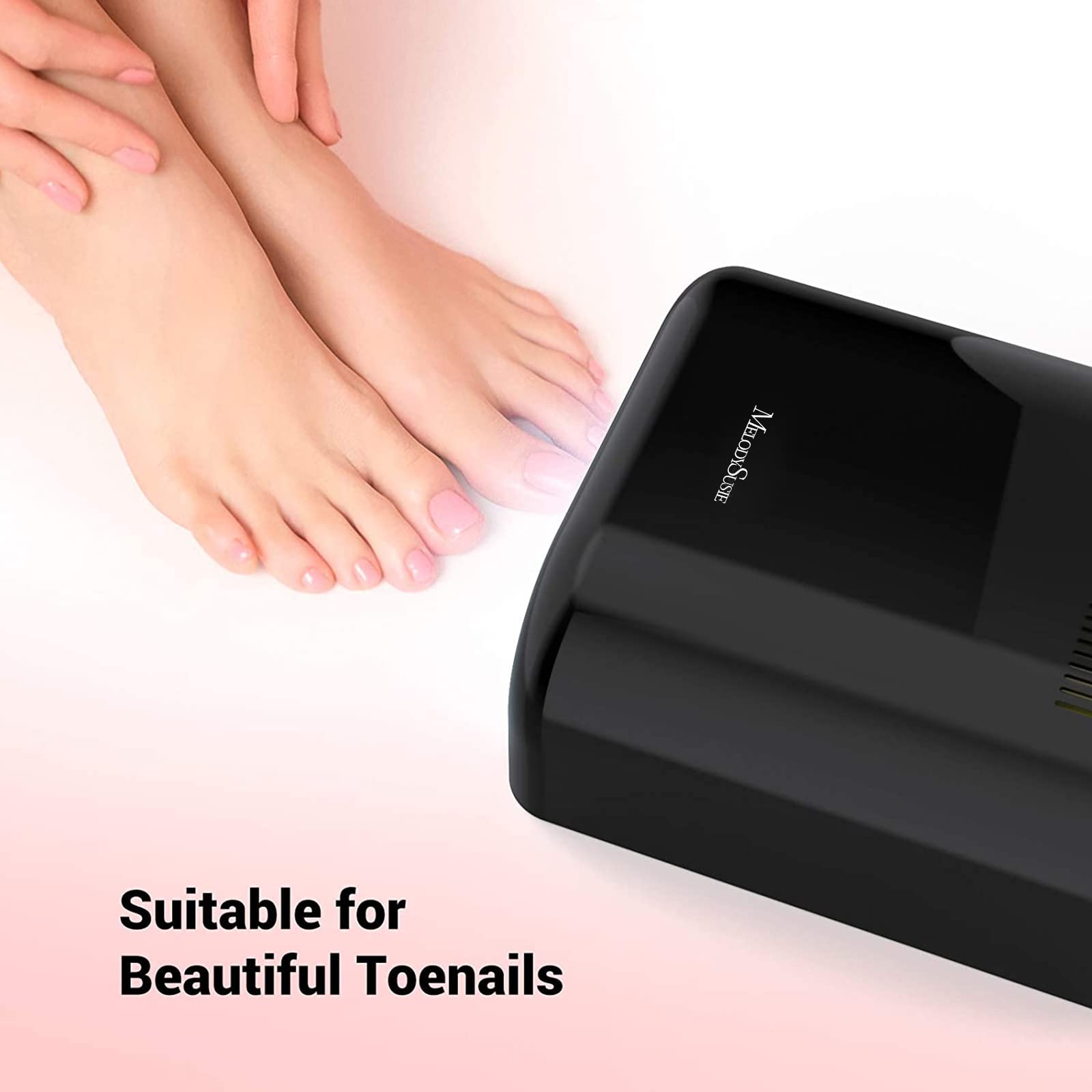 MelodySusie 36W Professional UV LED Nail Lamp for Gel Polish & Resin Curing - 3 Timer Settings, Sliding Tray - Perfect for Manicure, Pedicure & DIY Nail Art at Home or Salon (Black)