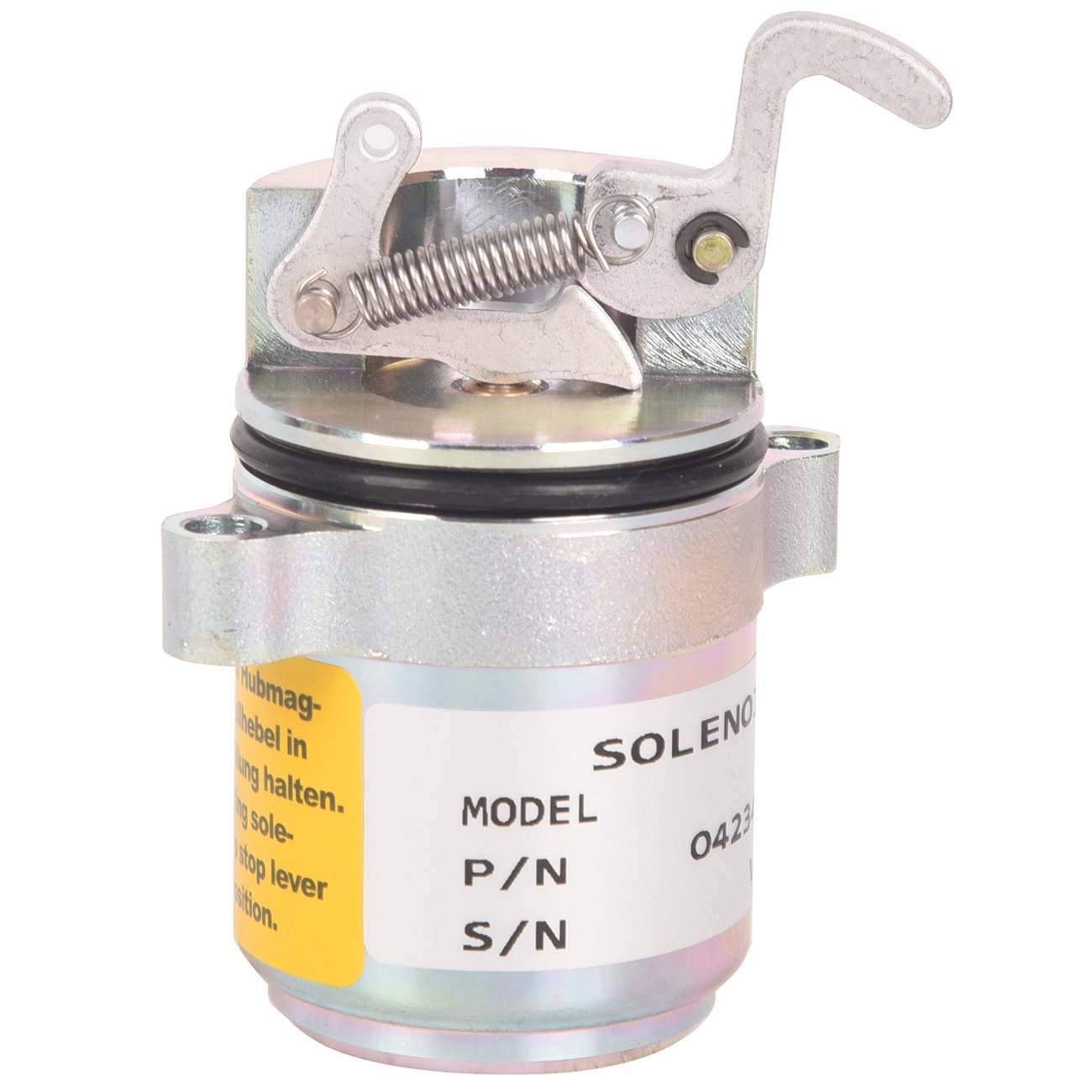 Topaz 04272733 Fuel Shut Off Solenoid Valve Compatible with Deutz BF4M1011F Engine & Bobcat 863 873 Skid Steer Loaders - Replacement Part for Construction Equipment & Agricultural Machinery Maintenance