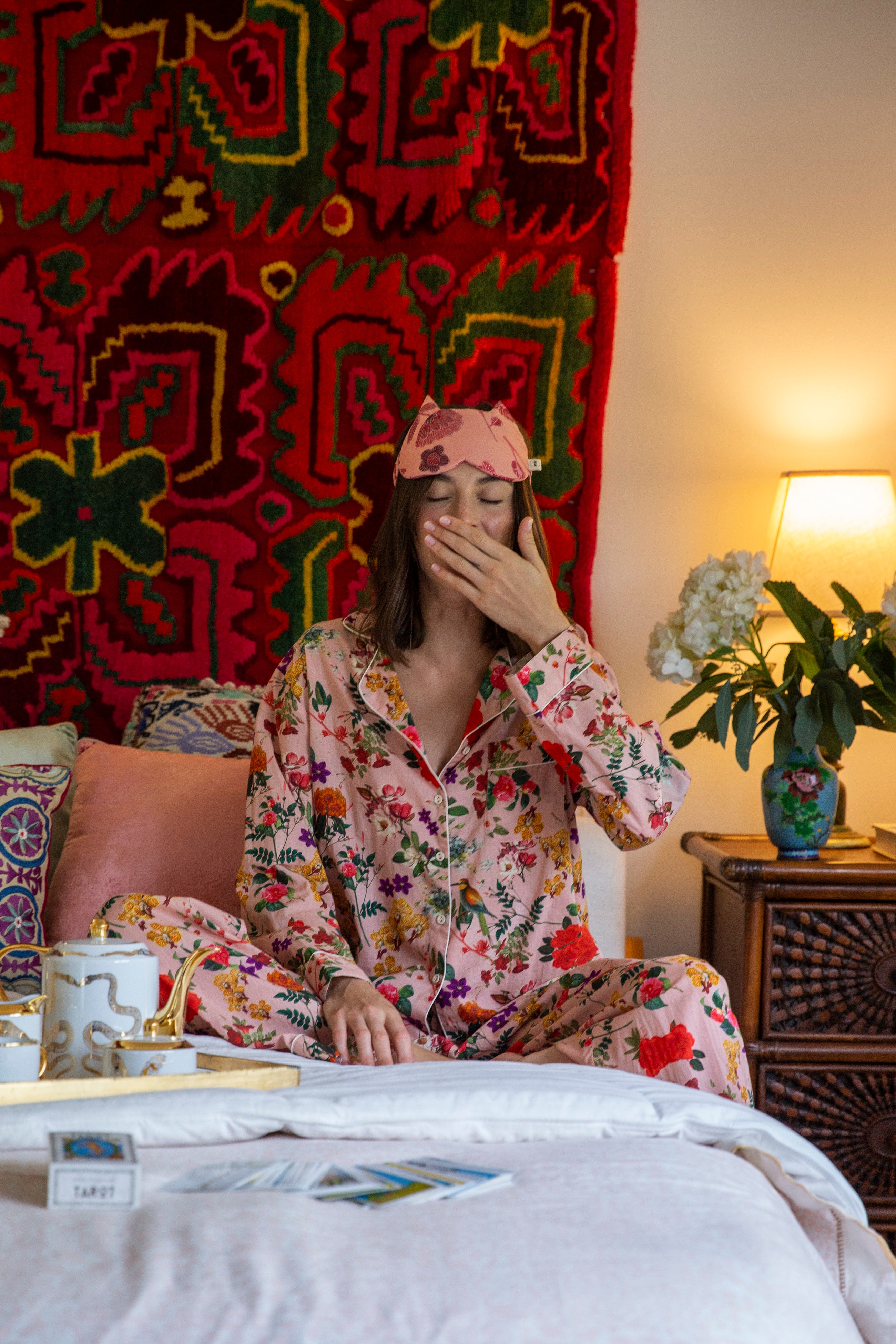 Hummingbird Pajama Set for Women - Soft Cotton Sleepwear with Short Sleeve & Shorts - Perfect for Lounge, Sleep, and Vacation