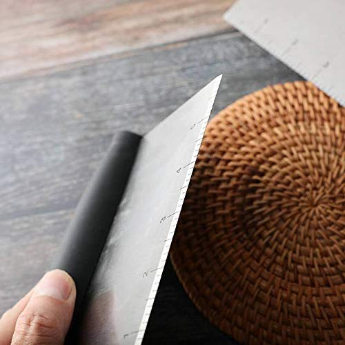 Stainless Steel Pastry Blender & Dough Scraper Set - 2PC Baking Tools for Pie Crust, Pizza Dough & Cookie Making - Perfect for Home Bakers & Professional Kitchens