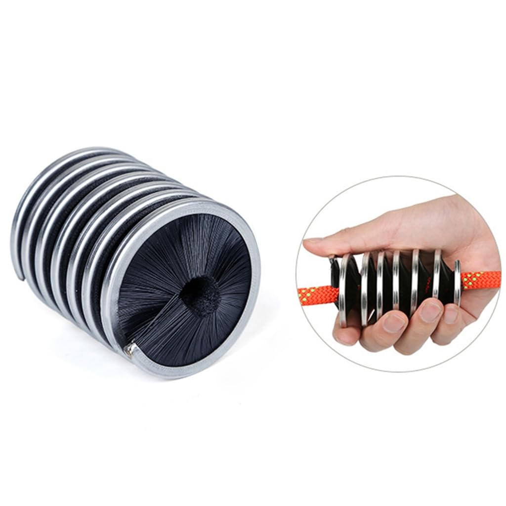 Durable Stainless Steel Nylon Rope Cleaning Brush - Heavy Duty Rock Climbing Gear & Washing Tool for Outdoor Adventure, Camping, and Marine Use