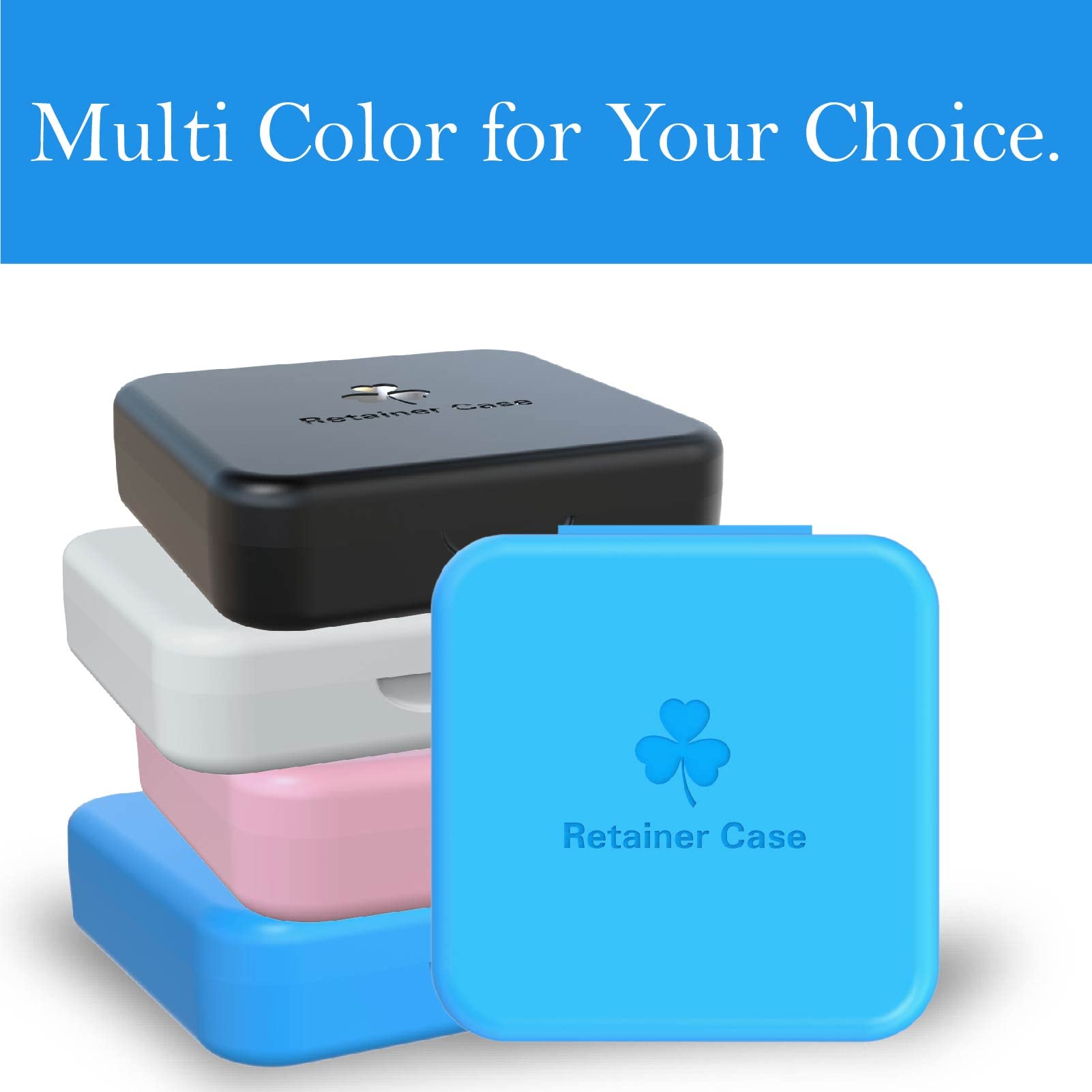 ARGOMAX 2-Piece Orthodontic Retainer Case - Clear Braces & Aligner Storage Box (Blue) | Perfect for Travel, School & Daily Dental Care