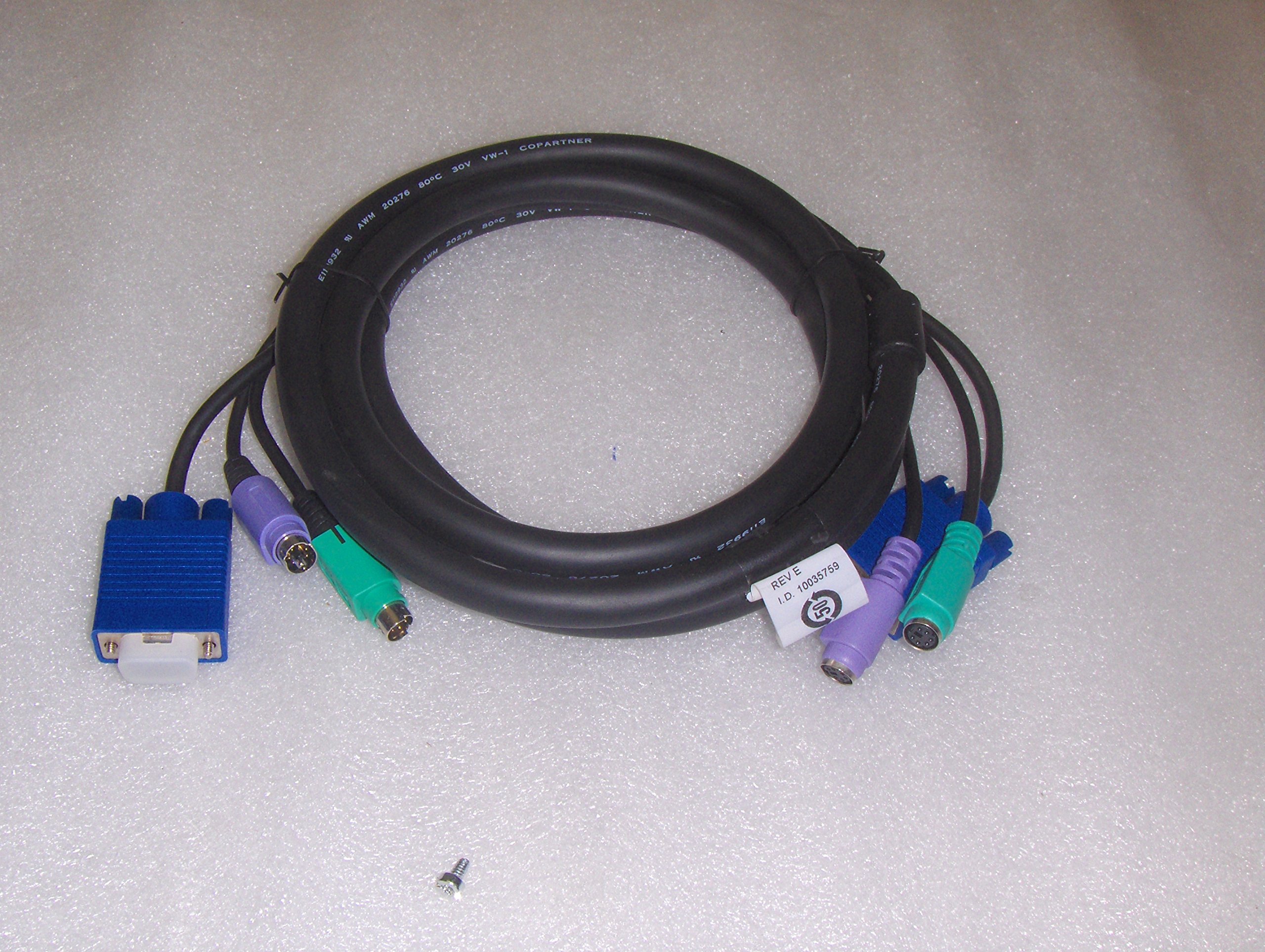6ft Extension Cable for Keyboard, Monitor, Mouse - KVM & DB15 to 2-PS2 Adapter - Perfect for Home Office, Gaming Setup & Computer Workstations
