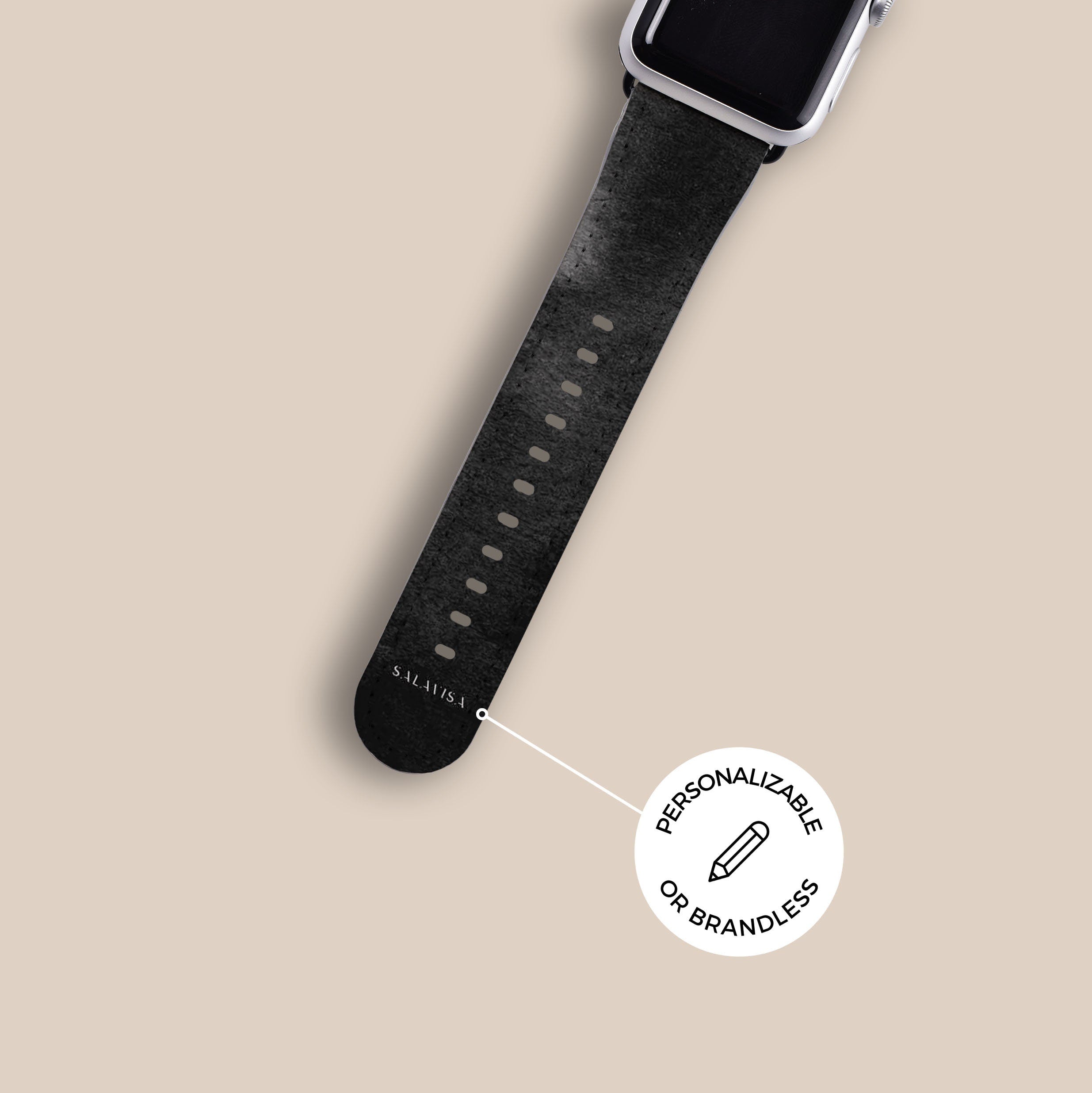 Premium Black Watercolor Apple Watch Band - Stylish & Durable Replacement Strap for Apple Watch Series 1-9 - Perfect for Workouts, Office & Everyday Wear