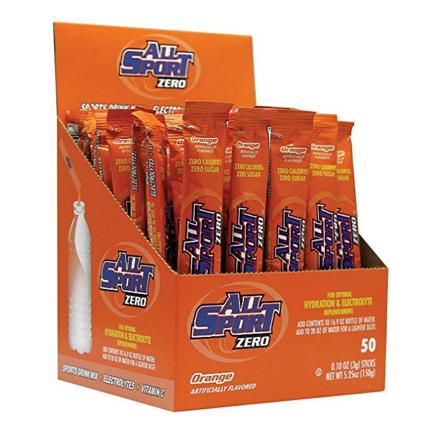All Sport Zero Powder Sticks Variety Pack - 500 Count (10 Boxes of 50) | Electrolyte Hydration for Athletes, Gym Workouts & Outdoor Activities
