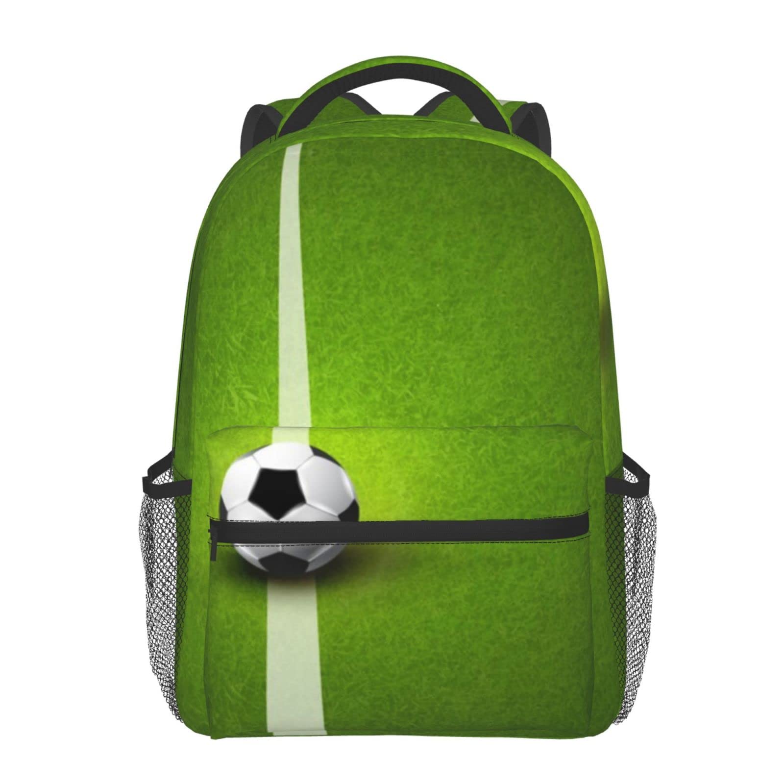 Stylish Soccer Backpack - Waterproof Laptop Backpack for Men & Women, Sports Bookbag with Tablet Pocket, Perfect for School, Travel, Gym & Outdoor Activities