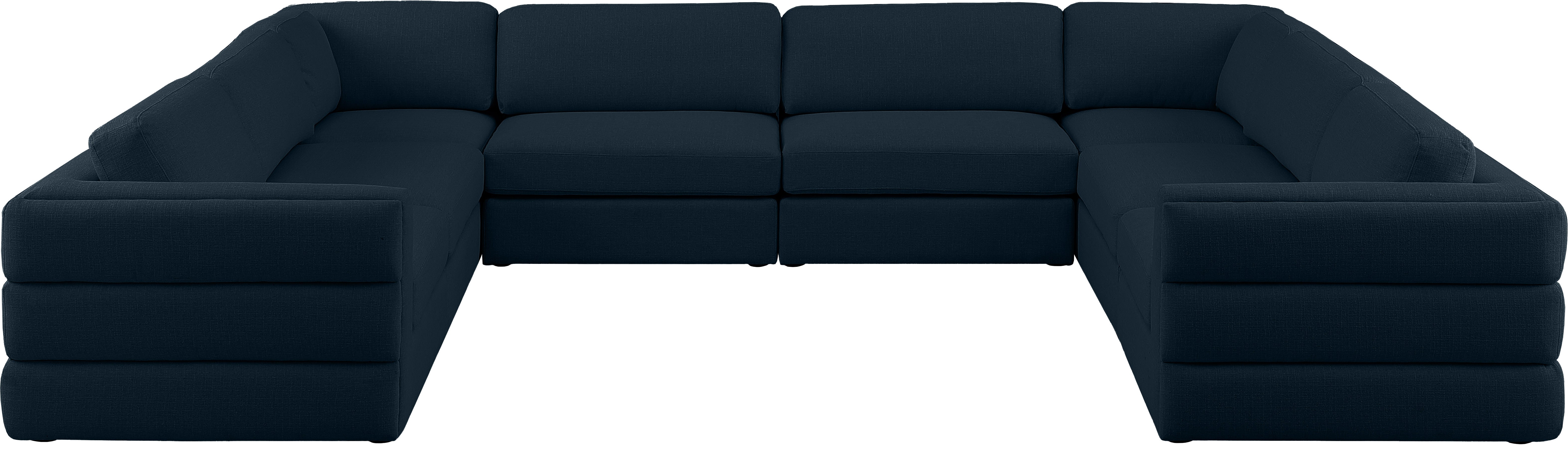 Beckham Durable Linen Textured Fabric Modular Sectional Sofa - Modern Living Room Furniture for Small Spaces & Apartments