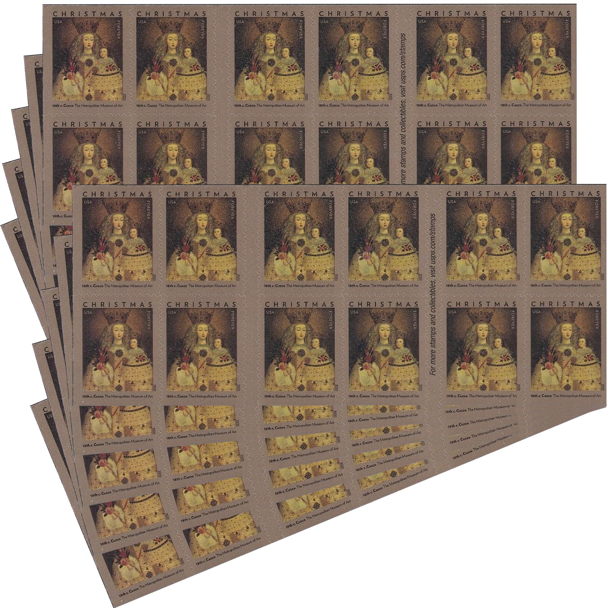 Our Lady of Guapulo Virgin and Child Forever Postage Stamps - 10 Books of 20 First Class US Stamps (200 Total) for Christmas, Wedding, Anniversary, Easter Celebrations - Perfect for Invitations, Greeting Cards & Special Occasions