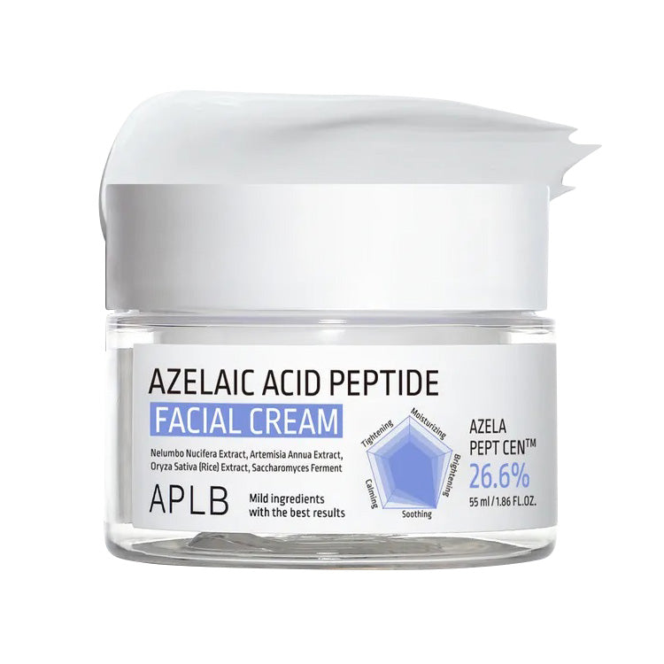 APLB Azelaic Acid Peptide Facial Cream 55ml - Brightening & Anti-Aging Face Moisturizer for Acne, Rosacea & Hyperpigmentation - Perfect for Daily Skincare Routine & Nighttime Use
