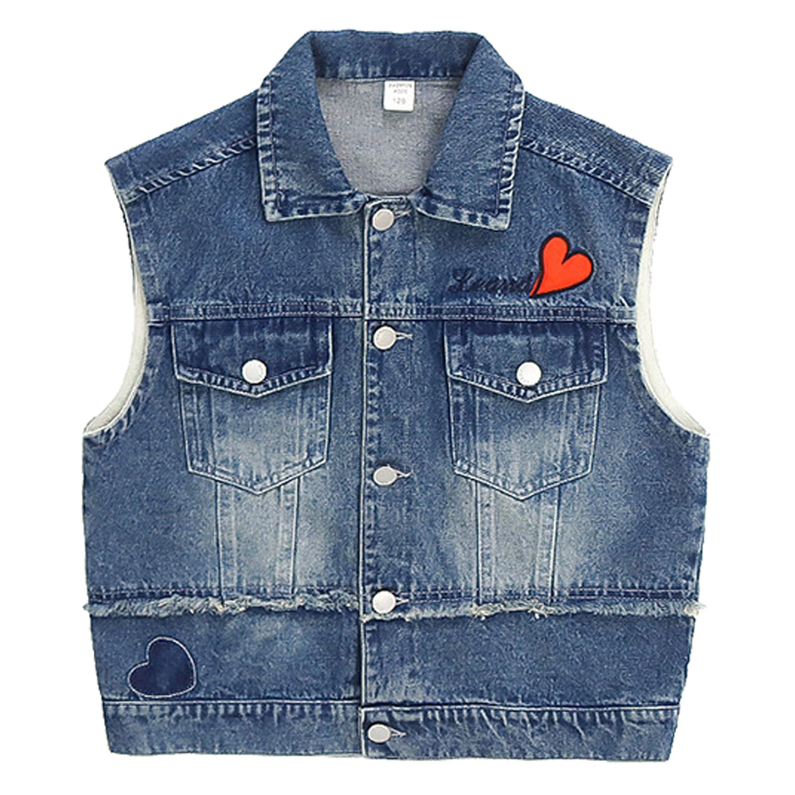 Girls Denim Vest - Button Down Sleeveless Jean Jacket for Kids Ages 4-14 | Cute Outerwear for School, Playdates & Casual Outings