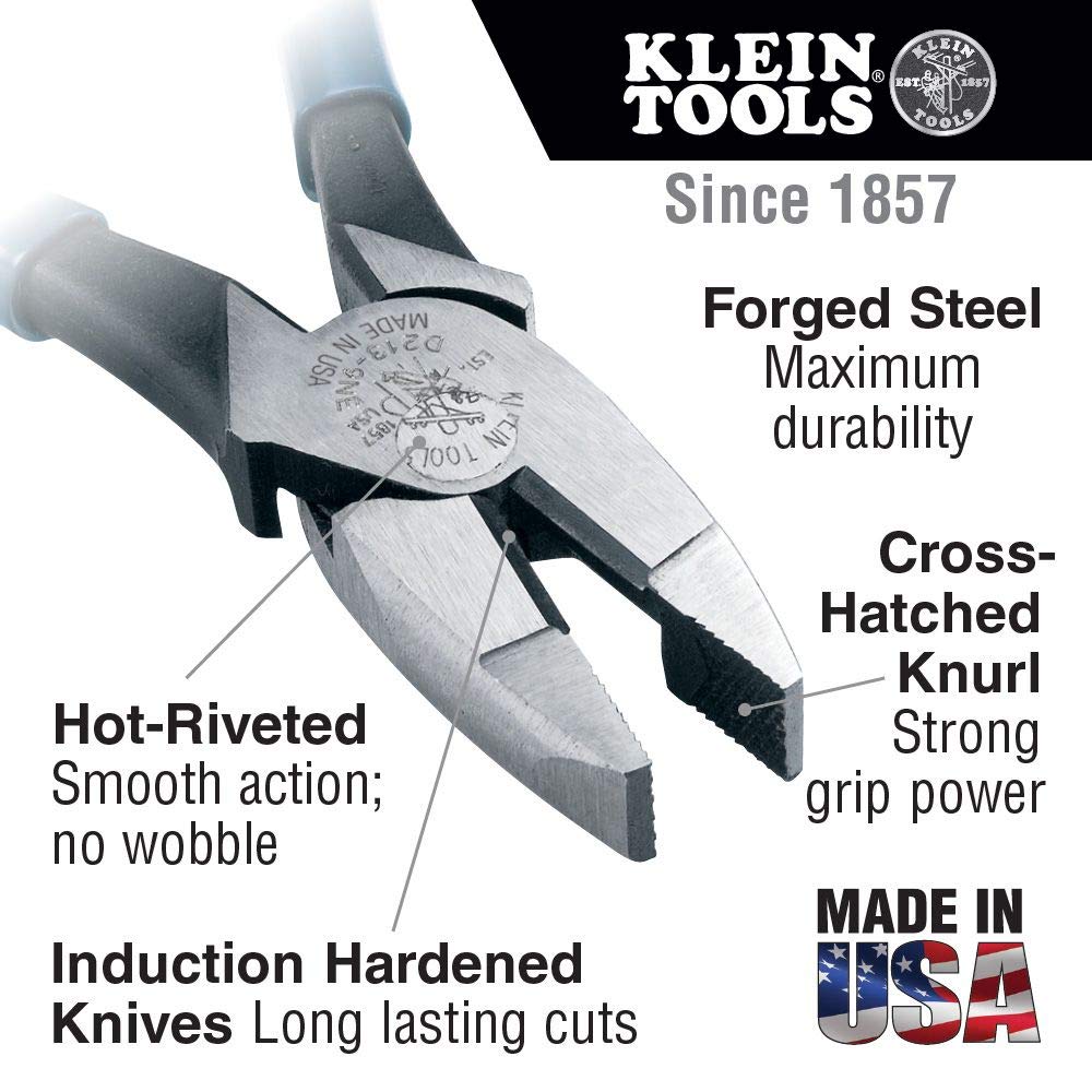 Dipped Plier Set - 5-Piece High Leverage Pliers Kit with Diagonal-Cutter, Needle-Nose & Linesman Pliers | 70550 Heavy Duty Folding Hex Key Set (11 SAE Sizes) | Perfect for Electrical Work, DIY Projects & Automotive Repairs