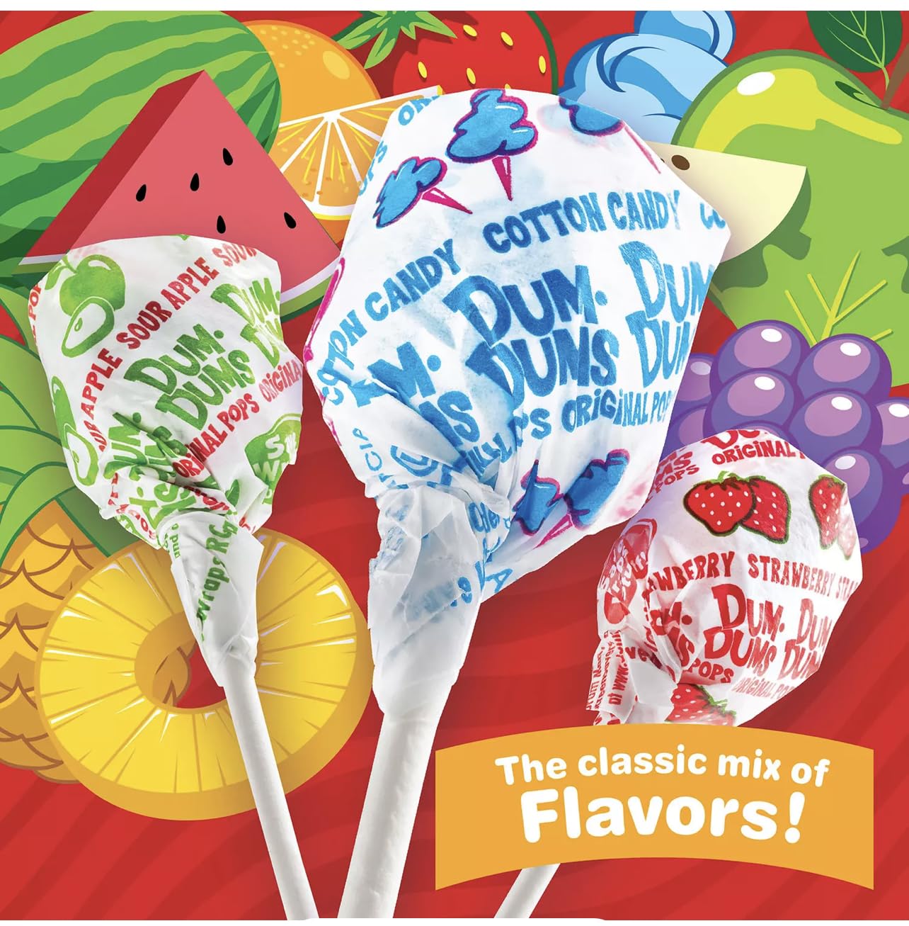 Dum Dums Original Mix Bulk 1000 ct - 16 Classic Flavors Individually Wrapped Lollipops | Bulk Candy for Parties, Holidays & Events - Birthday, Valentine's, Easter, Christmas, Halloween - Perfect for Parades, Goodie Bags & Office Treats