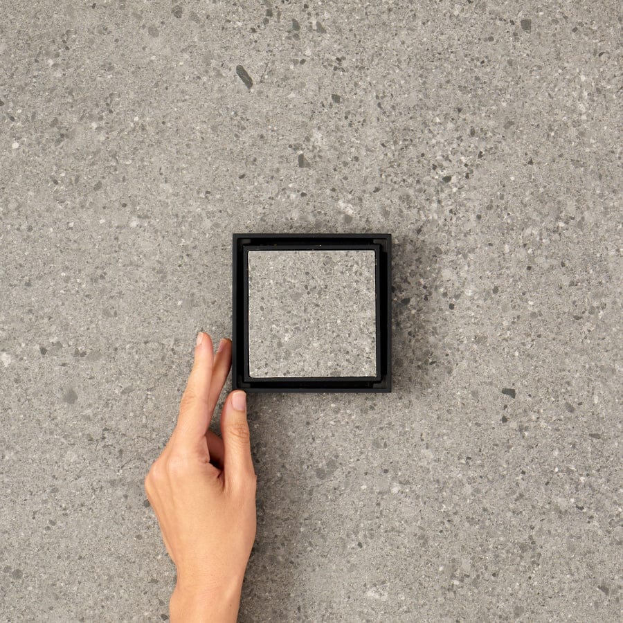 Premium Matte Black Tile Insert Floor Waste Drain - Ideal for Bathroom, Shower & Kitchen Flooring