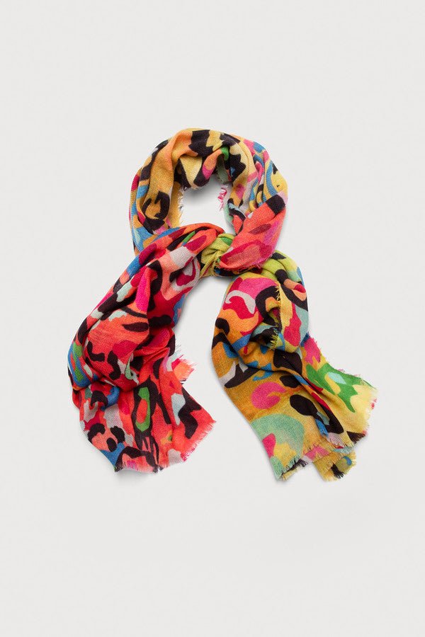 Vibrant Multicolor Abstract Wool Scarf - Soft Winter Fashion Accessory for Women & Men - Perfect for Cold Weather, Office Wear & Holiday Outfits