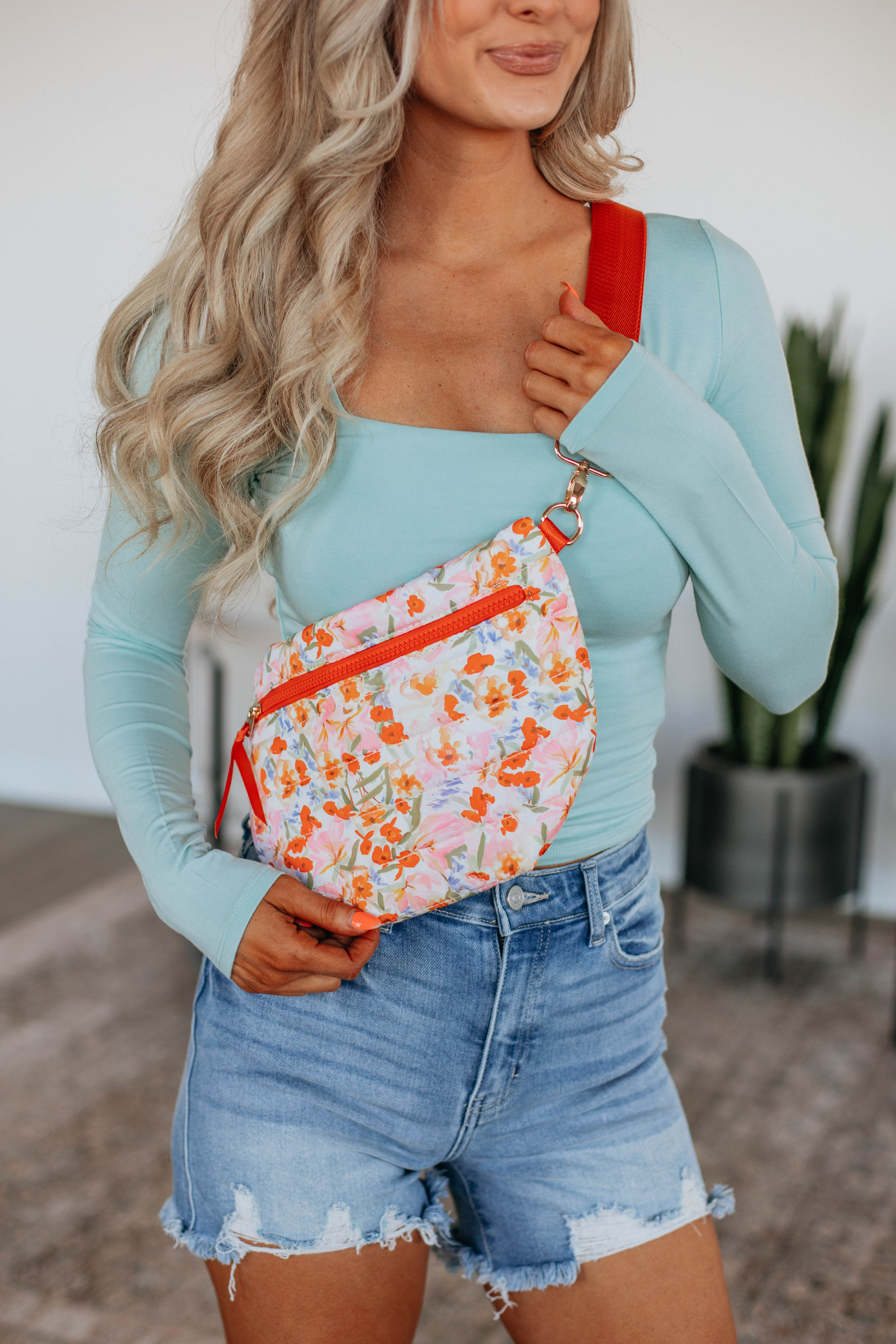 All I Need Belt Bag - Stylish & Functional Waist Pack in Tangerine Mix | Perfect for Travel, Hiking & Everyday Use