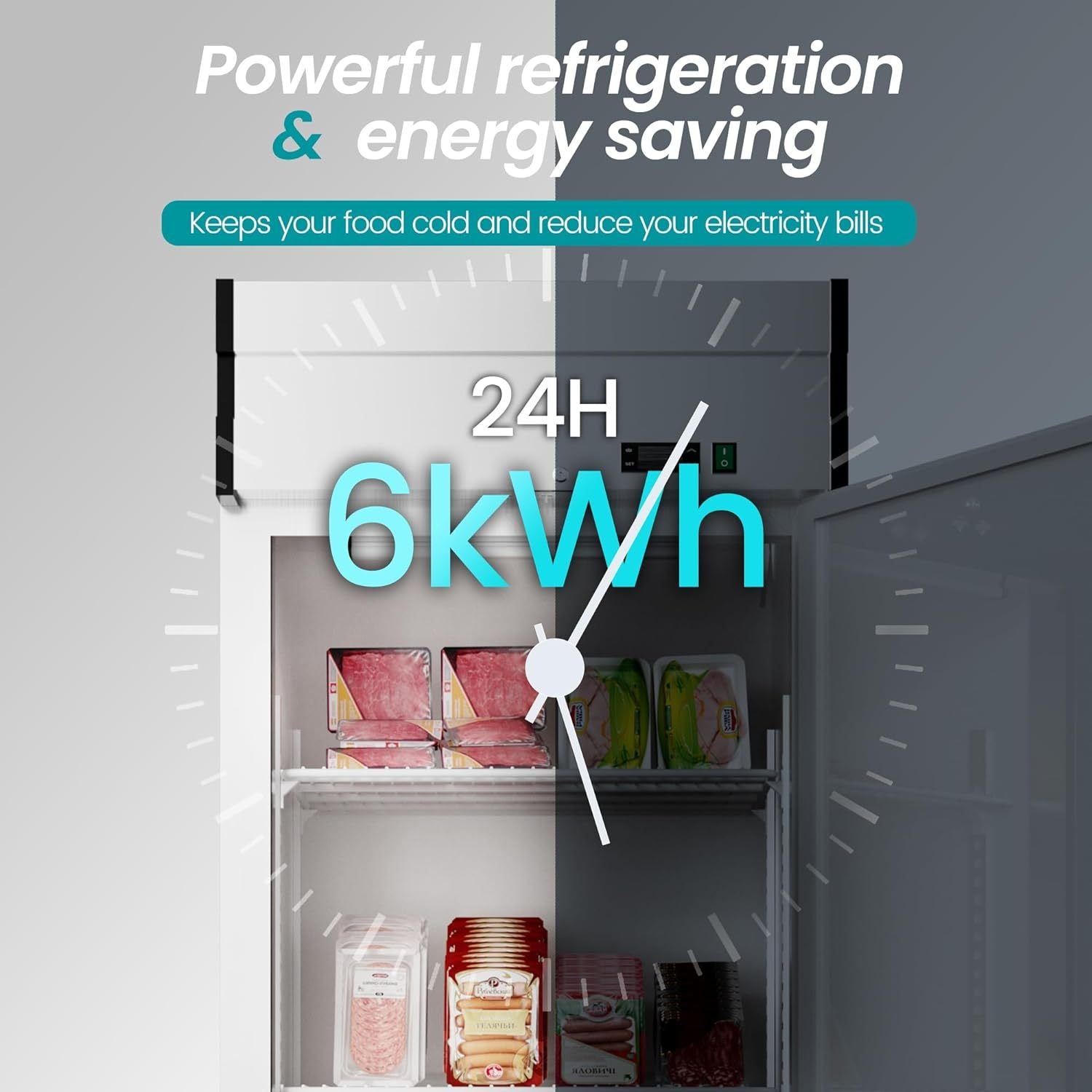 27'W Commercial Freezer Refrigerator - 23 Cu. Ft Capacity with Dynamic Cooling & OmniSmart Temperature Control - Perfect for Restaurants, Grocery Stores & Food Service Businesses
