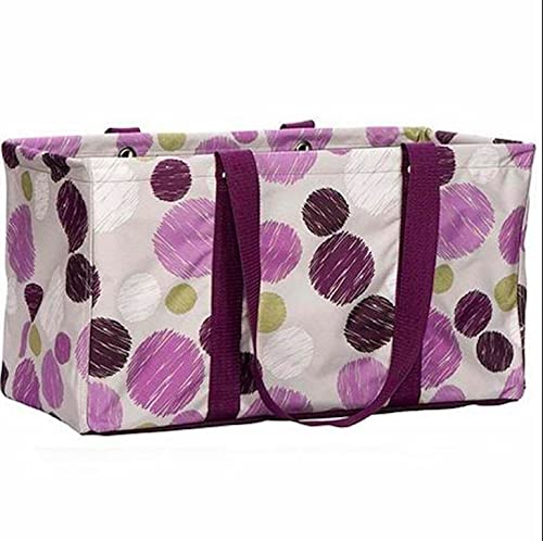 Large Laundry Storage Organizer - Utility Tote Bag for Beach, Picnic, Closet & Home Organization - Durable Bin Basket with Sketchy Dot Design - Perfect for Travel, Camping & Daily Storage Needs