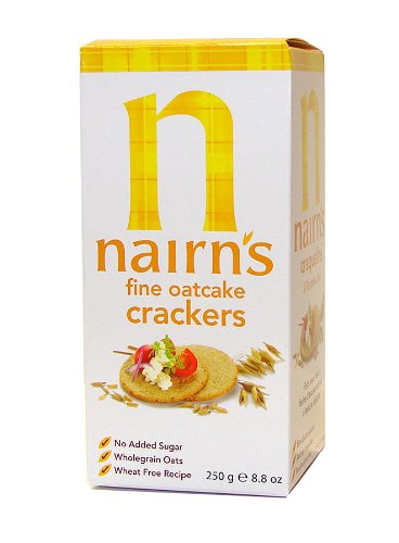 Nairn's Fine Oatcake Crackers - Gluten Free, Whole Grain Snacks (8.8oz per Box, Pack of 6) - Healthy Breakfast, Tea Time or On-The-Go Snacking