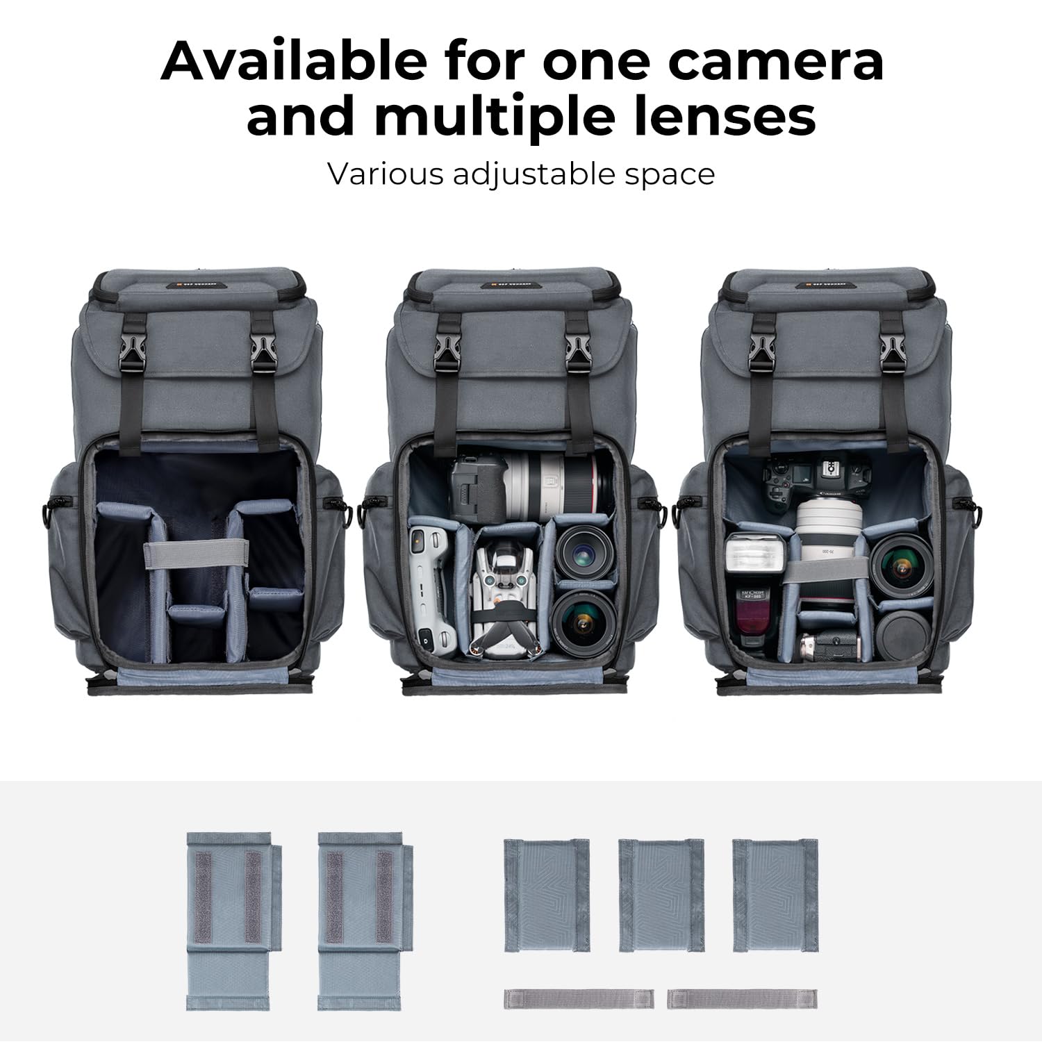 K&F Concept Professional Camera Backpack - Hard Shell DSLR SLR Camera Bag with 15.6