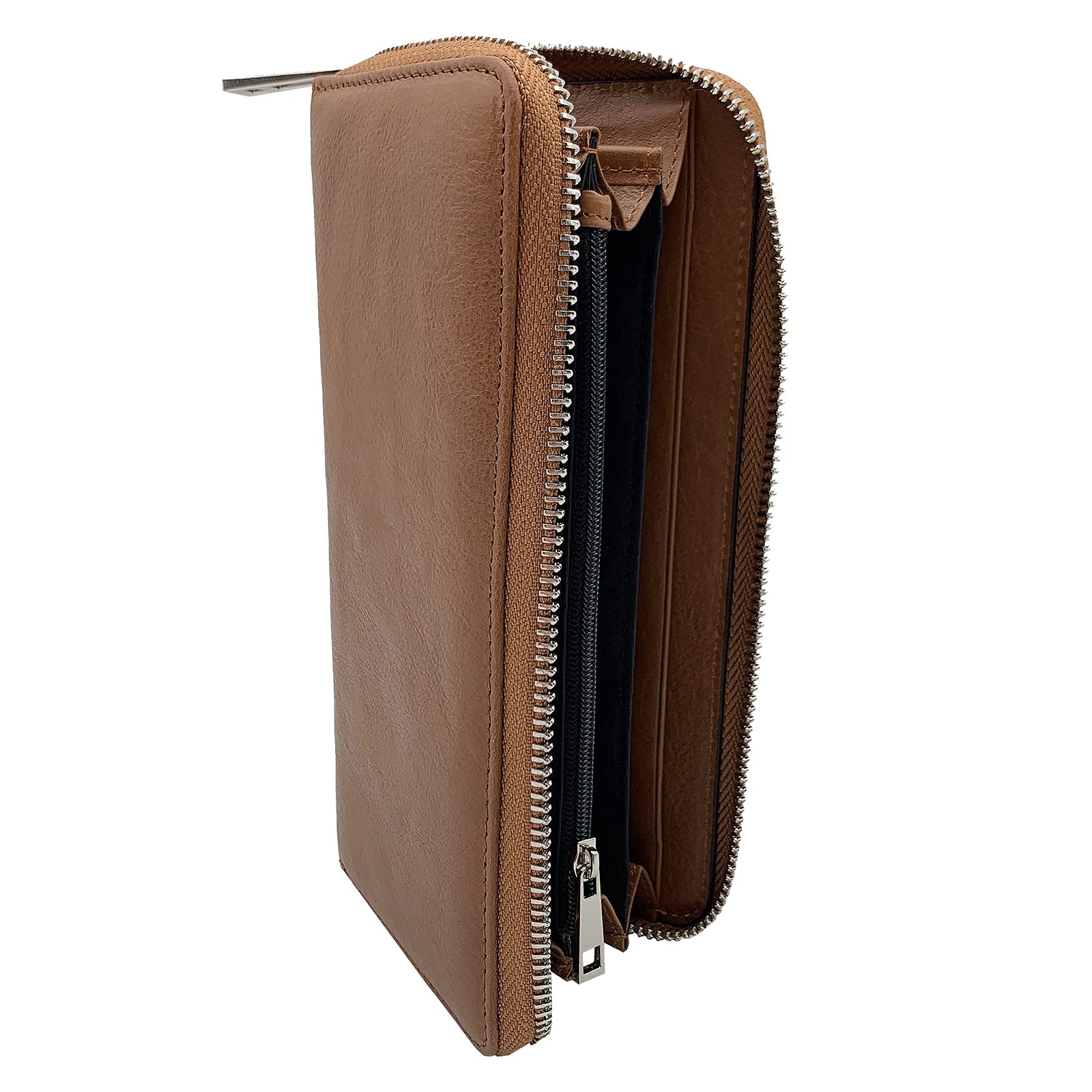 Genuine Leather RFID Blocking Men's Wallet with Phone Pocket - Slim Minimalist Zip Around Credit Card Holder & Cash Purse | Perfect for Travel, Business, and Everyday Carry