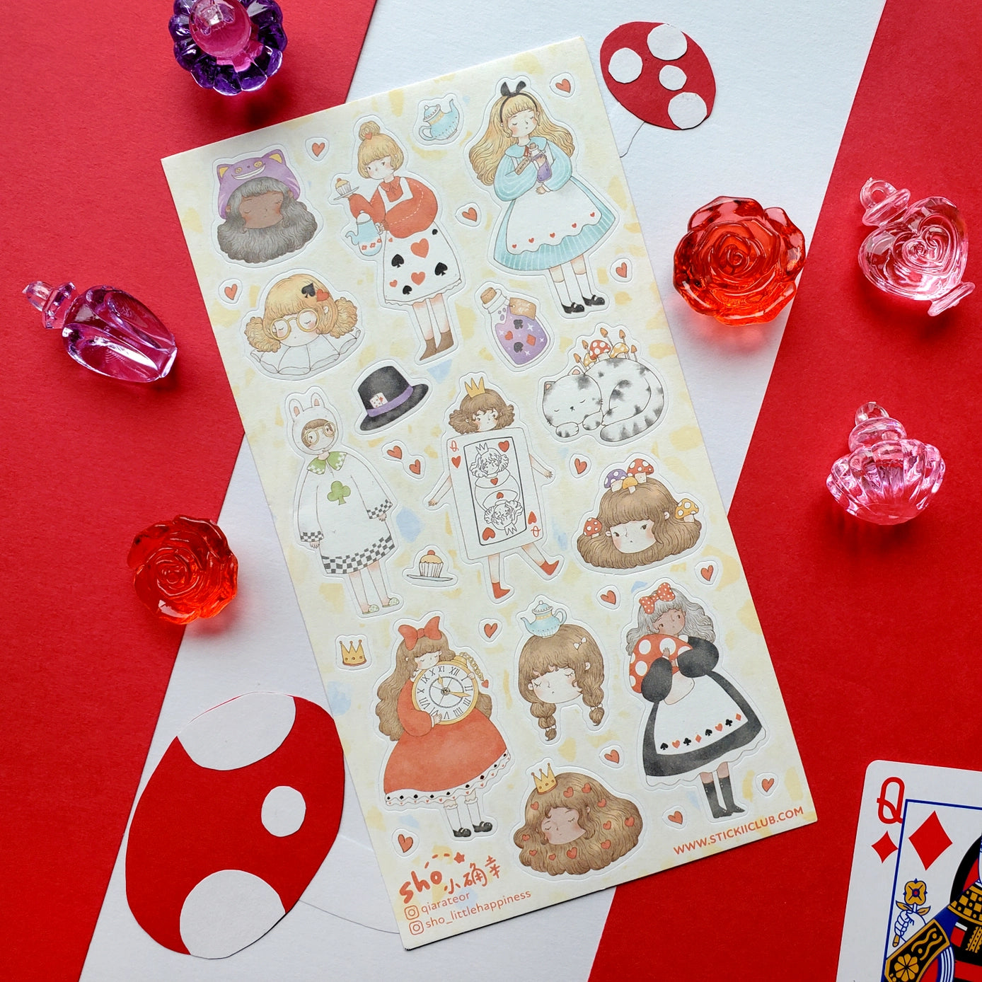 Adorable Wonderland Sticker Sheet - Cute Cartoon Decals for Scrapbooking, Journals, Planners & DIY Crafts - Perfect for Kids Room Decor, School Projects & Gift Wrapping