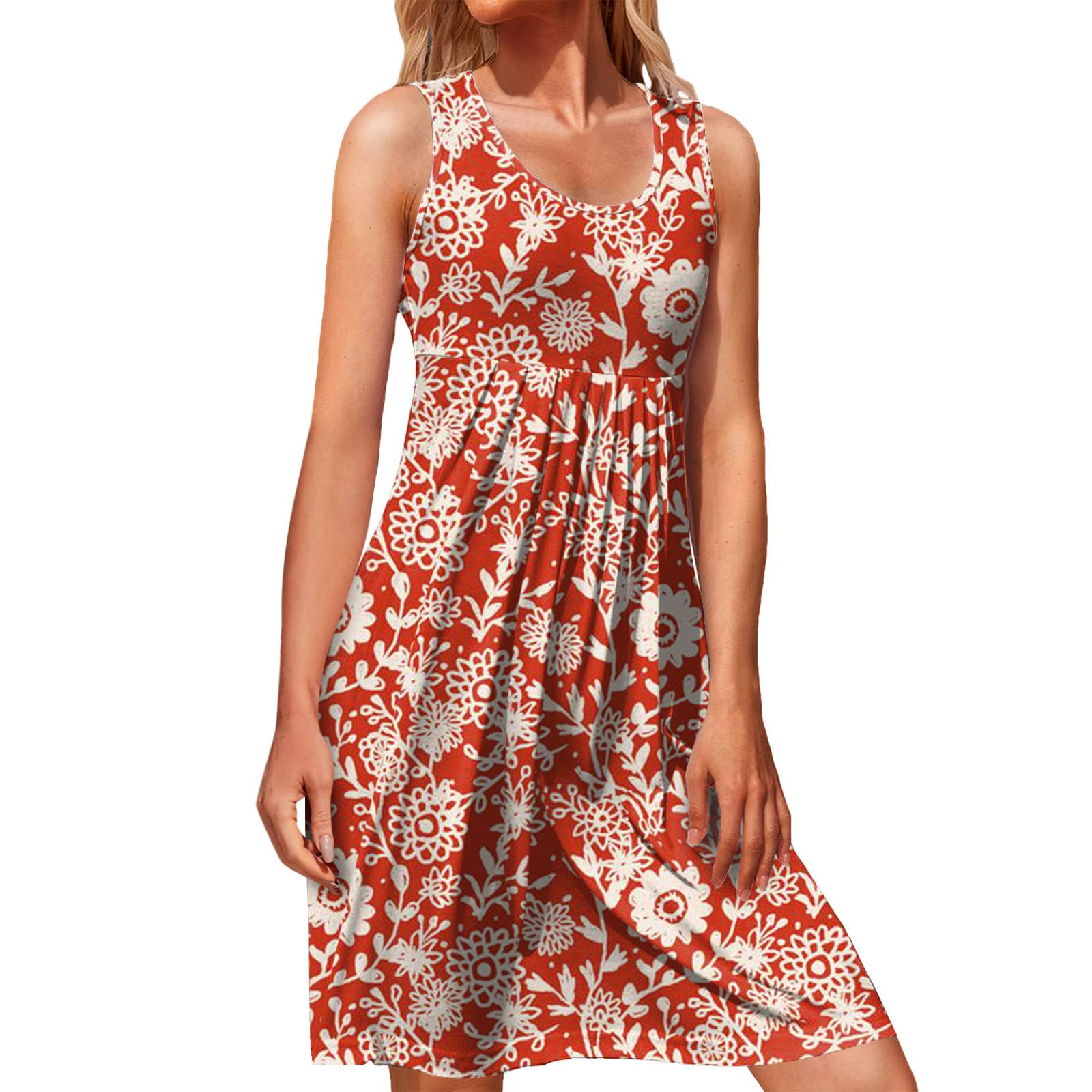 Stylish Women's Sleeveless Summer Dresses - Casual Boho Beach Sundress for Vacation, Party & Hawaiian Getaway | Trendy Elegant Tank Top Dress for Outdoor Events & Tropical Holidays