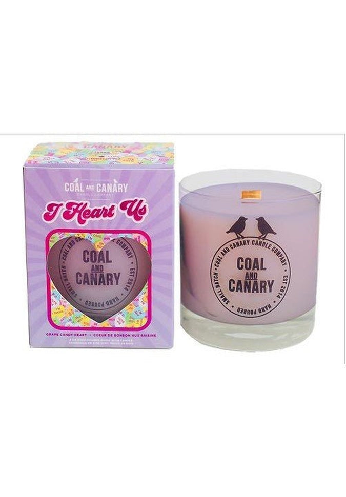 Coal and Canary Candles - Candy Hearts Scented Soy Wax Candles for Home, Valentine's Day Gifts & Romantic Decor | Online Exclusive