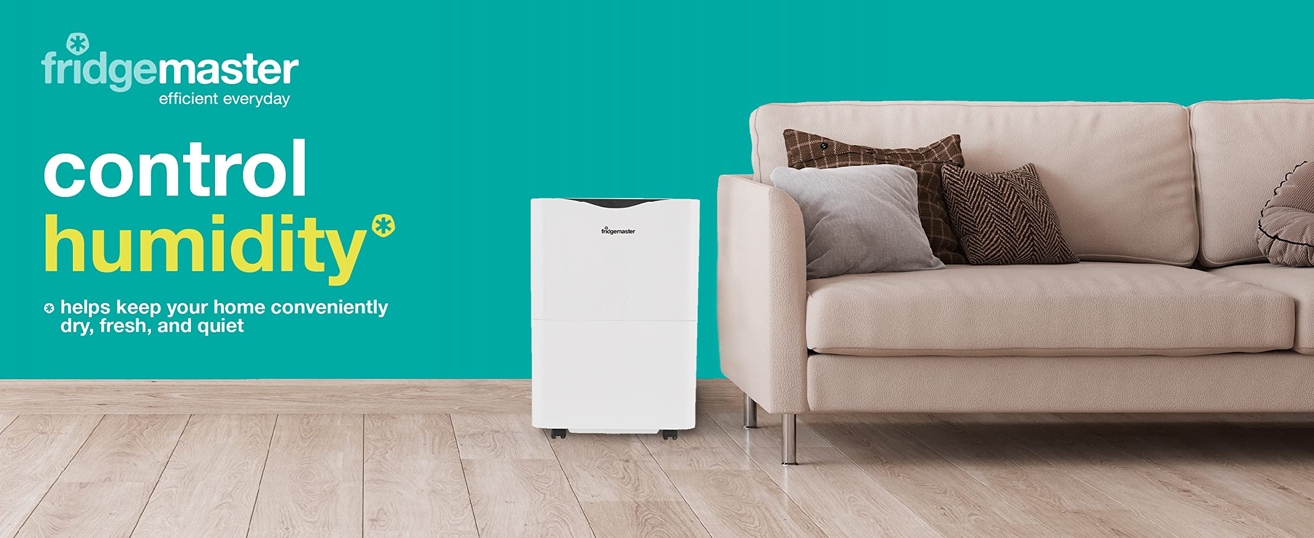 Fridgemaster 4500 Sq.Ft Energy Star Certified 50 Pint (6.5L) Dehumidifier - Ultra Quiet Operation with Smart Filter Monitoring System | Perfect for Basements, Large Rooms & High Humidity Areas