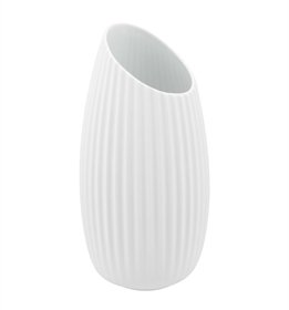 Vista Alegre Shell White Porcelain Vase by Patrick Norguet - Modern Home Decor, Luxury Table Centerpiece for Living Room & Dining Room