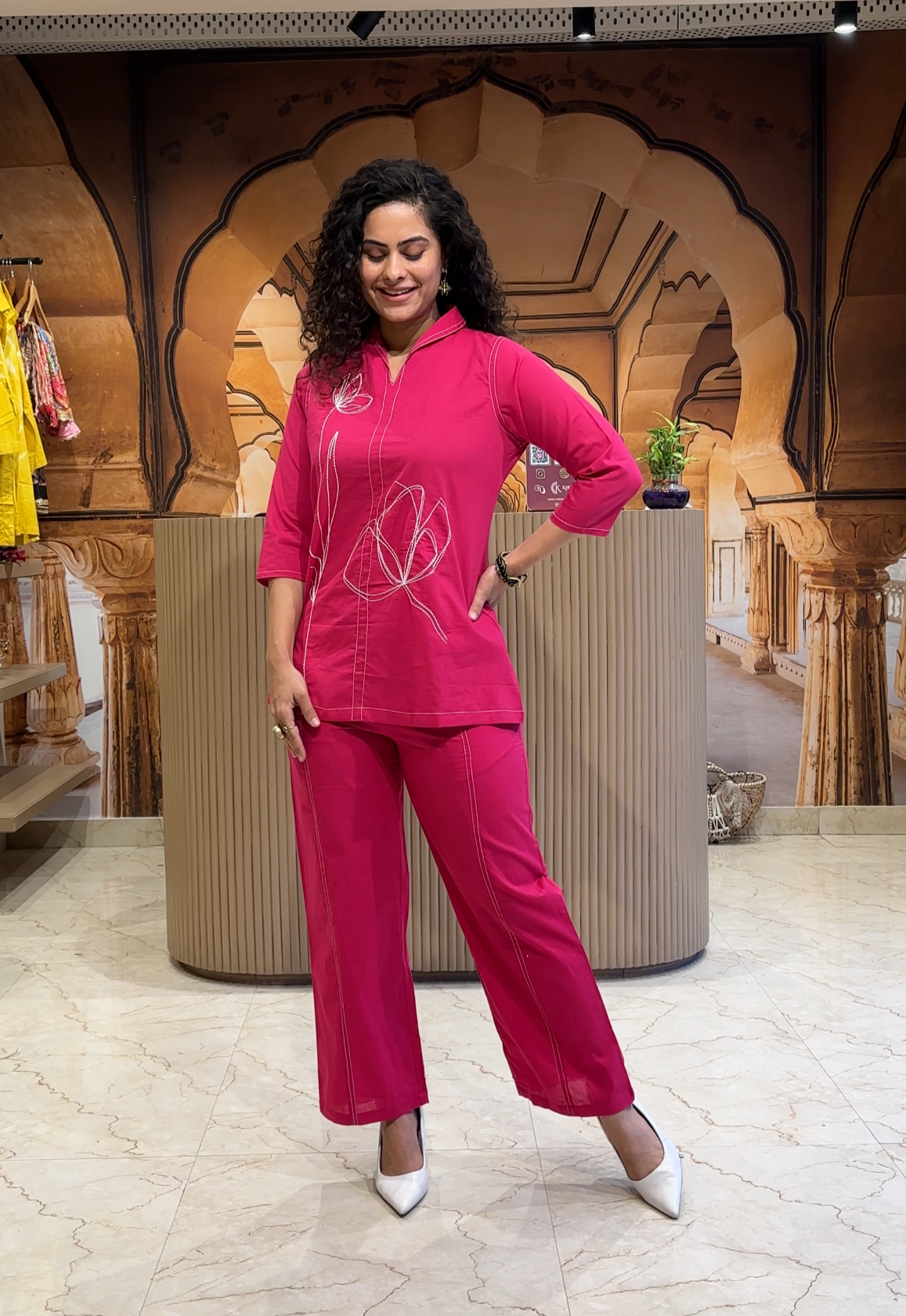 Bruno Mars Pink Outfit Set for Women - Stylish Two-Piece Coord Set for Concerts, Parties & Casual Wear