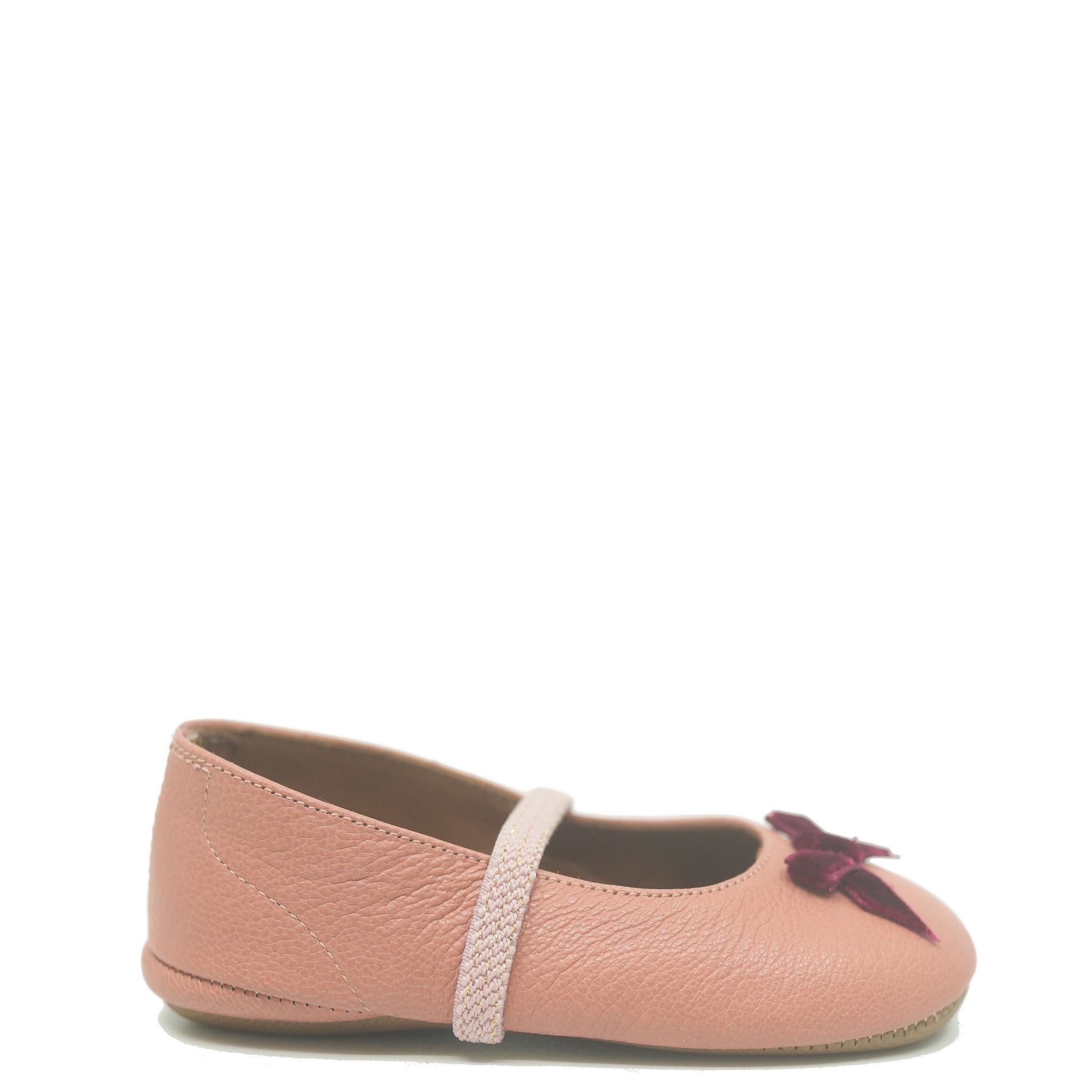 Pepe Rose and Wine Bow Baby Loafer Shoes - Cute Toddler Girl's First Walking Shoes for Special Occasions & Photoshoots
