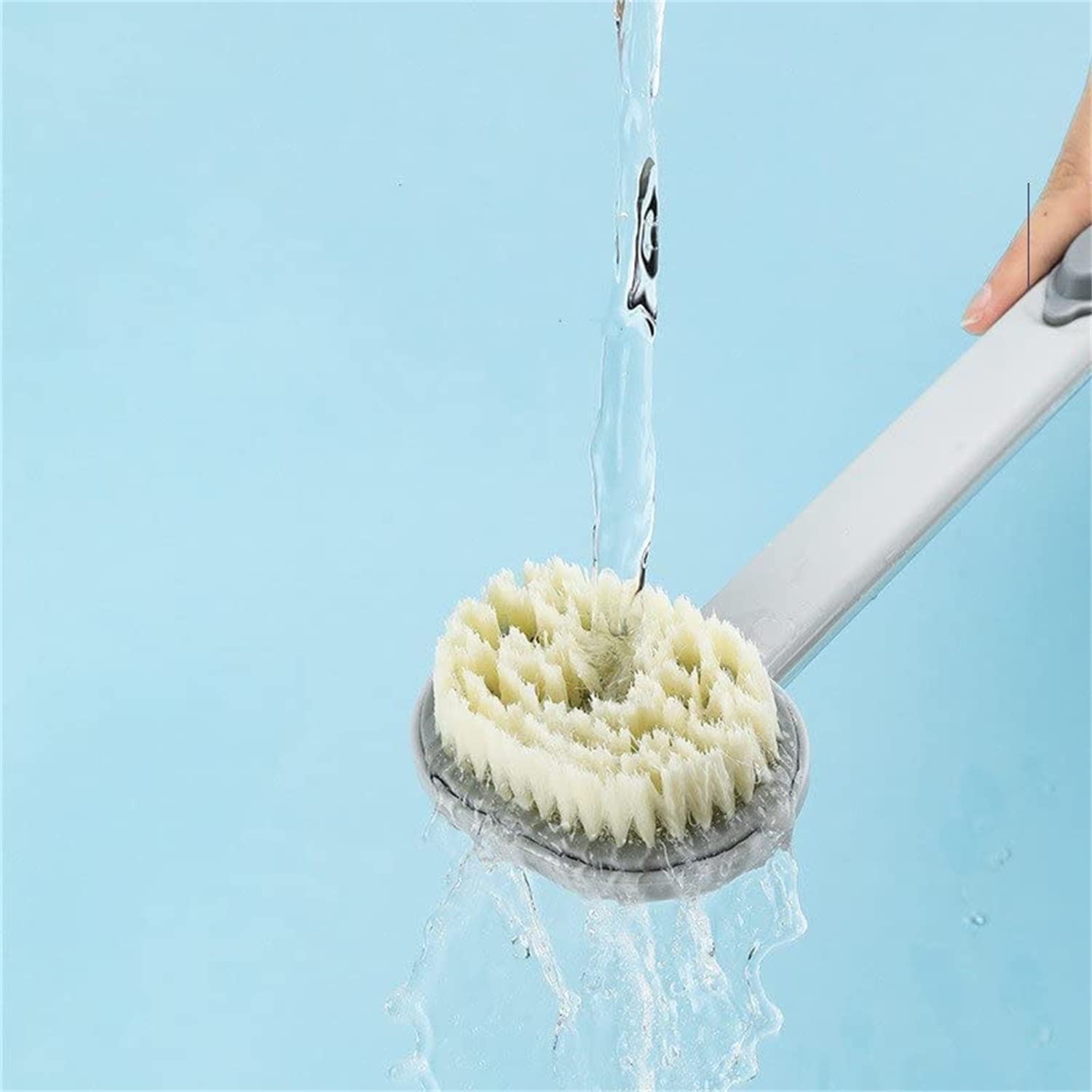 2023 New Long Handle Bath Massage Cleaning Brush with Non-Porous Sticky Hook - Detachable Back Scrubber, Exfoliating Shower Brush for Deep Cleansing & Skin Care | Perfect for Home Spa, Body Wash & Relaxing Bath Time