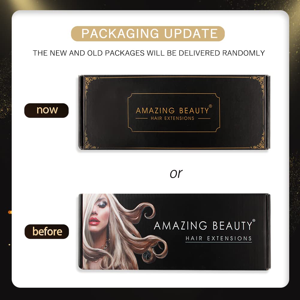 ABH AMAZINGBEAUTY HAIR Women's Ponytail Extension - 20 Inch Remy Human Hair with Dirty Blonde & Platinum Blonde Highlights (P12-60) - Easy Wrap Design - 100g - Perfect for Parties, Weddings & Everyday Styling