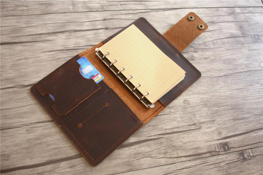Premium Refillable Leather Notebook - Compact & Portable for Journaling, Note Taking & Travel - Perfect for Students, Professionals & Writers