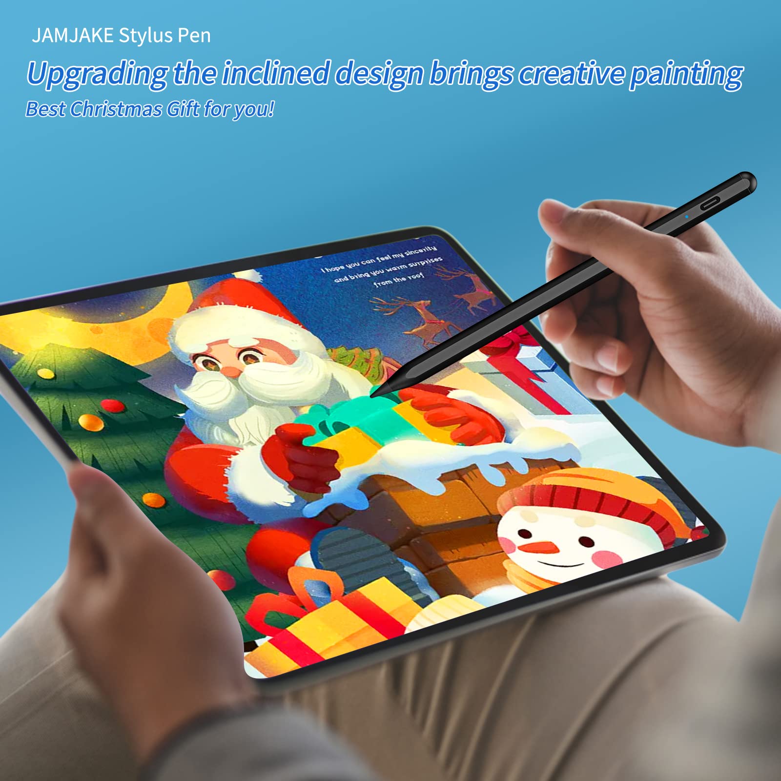 Fast Charging Stylus Pen for iPad 9th & 10th Generation - Compatible with Apple iPad Pro 11/12.9 Inch, iPad 6-10 Gen, iPad Mini 5-6, iPad Air 3-5 - Digital Pencil for Drawing, Note Taking & Professional Design - Black