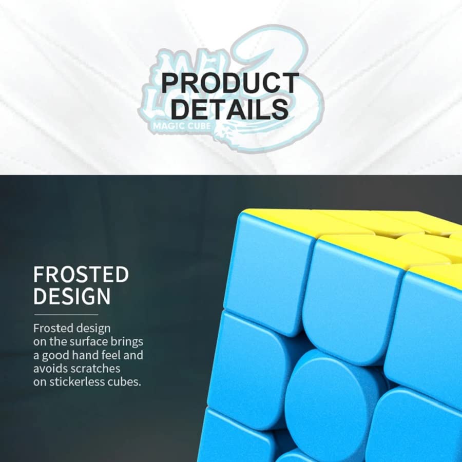 D ETERNAL 3x3 Speed Cube - Stickerless Magic Puzzle Game Toy for Kids & Adults | High-Speed Smooth Turning | Includes Cube Stand (Multicolor) | Perfect for Speedcubing, Brain Training & Gift Giving